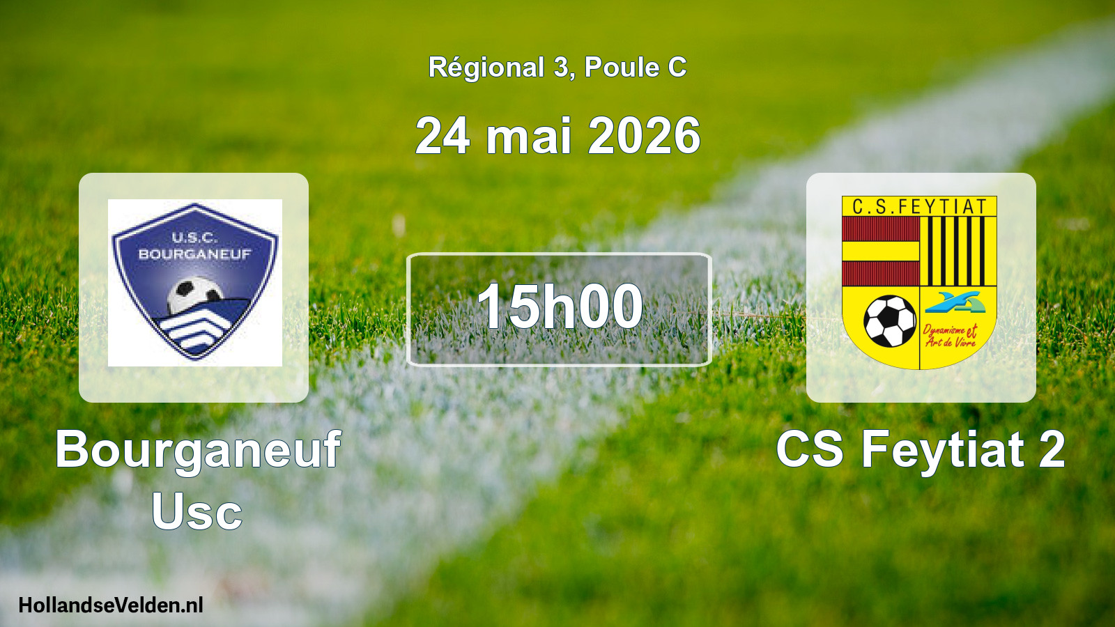 Match programmé: Bourganeuf Usc - CS Feytiat 2 (24 mai 2026)
