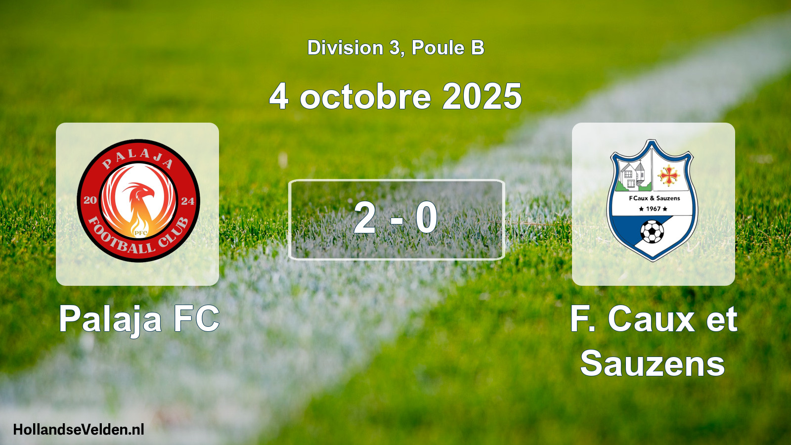 Match joué: Palaja FC - F. Caux et Sauzens 2 - 0 (4 octobre 2025)