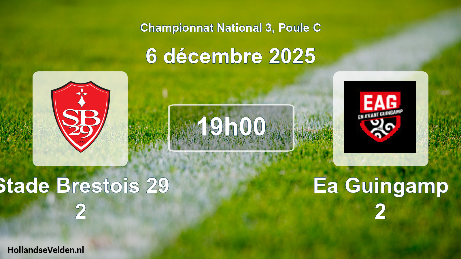 Geplande wedstrijd: Stade Brestois 29 2 - Ea Guingamp 2 (6 décembre 2025)