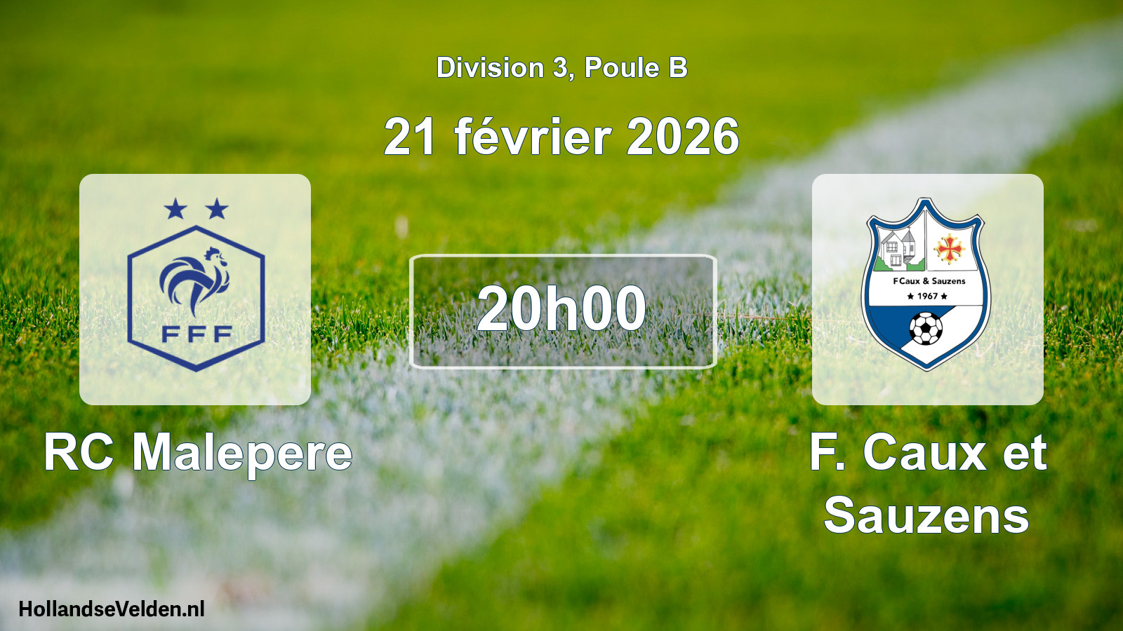 Match programmé: RC Malepere - F. Caux et Sauzens (21 février 2026)