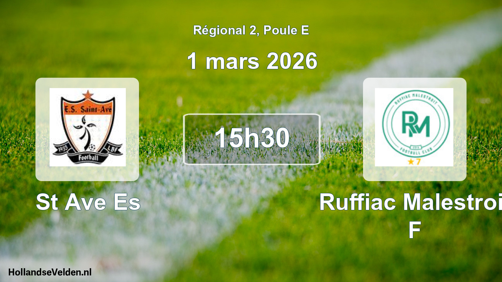 Geplande wedstrijd: St Ave Es - Ruffiac Malestroit F (1 mars 2026)