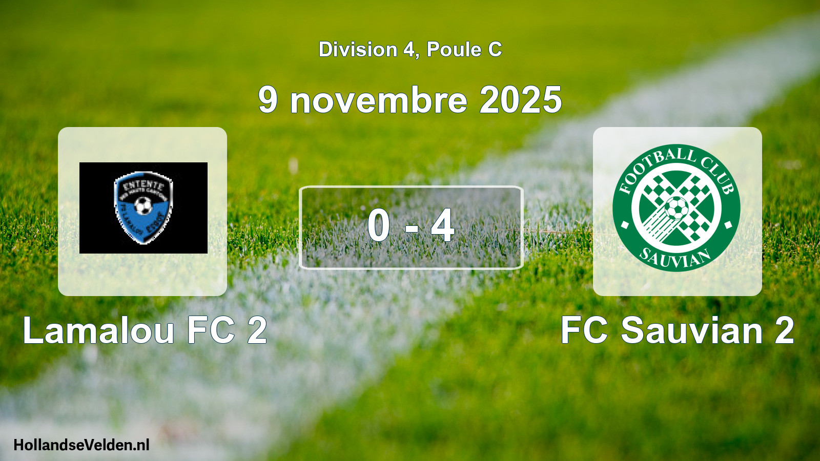 Match joué: Lamalou FC 2 - FC Sauvian 2 0 - 4 (9 novembre 2025)