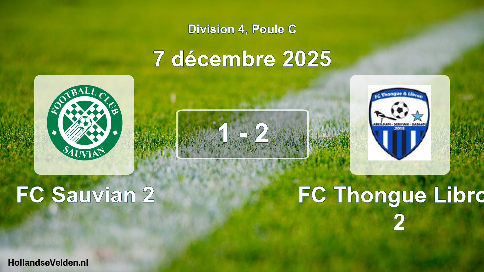 Match joué: FC Sauvian 2 - FC Thongue Libron 2 1 - 2 (7 décembre 2025)