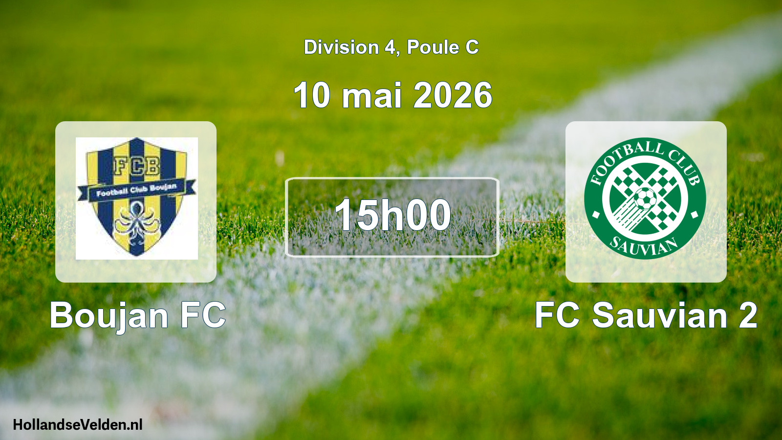 Match programmé: Boujan FC - FC Sauvian 2 (10 mai 2026)