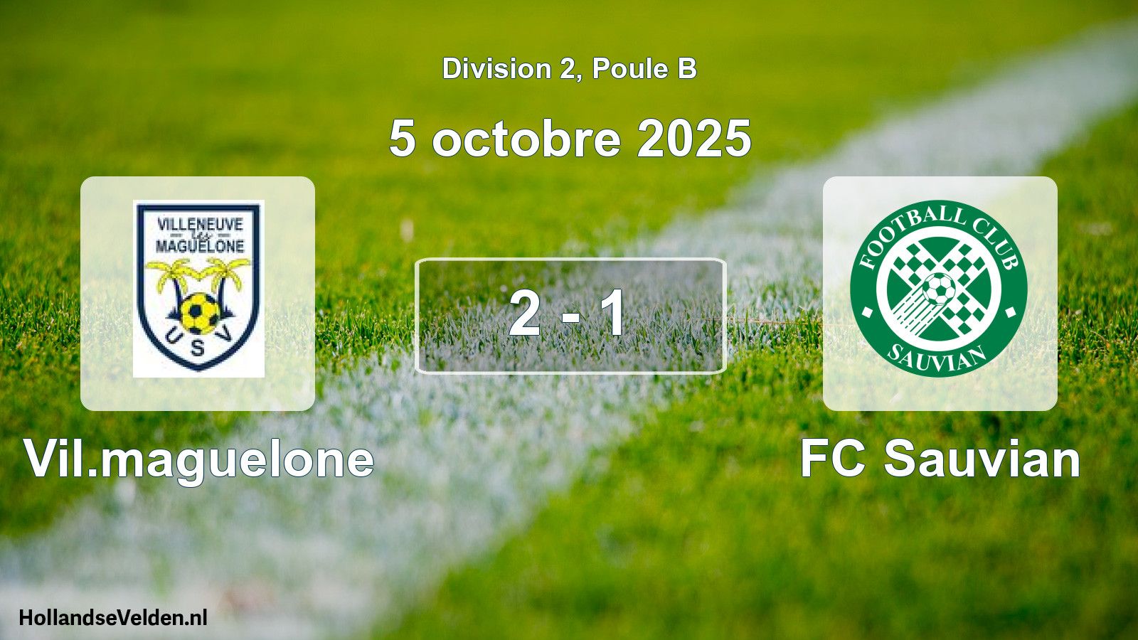 Match joué: Vil.maguelone - FC Sauvian 2 - 1 (5 octobre 2025)