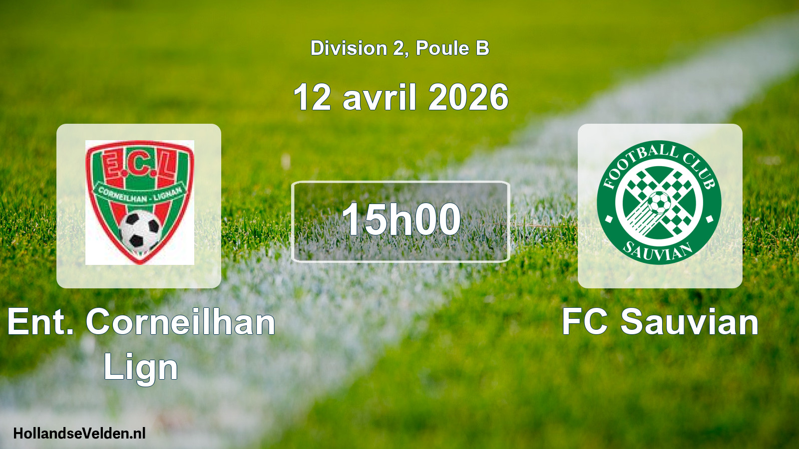 Match programmé: Ent. Corneilhan Lign - FC Sauvian (12 avril 2026)