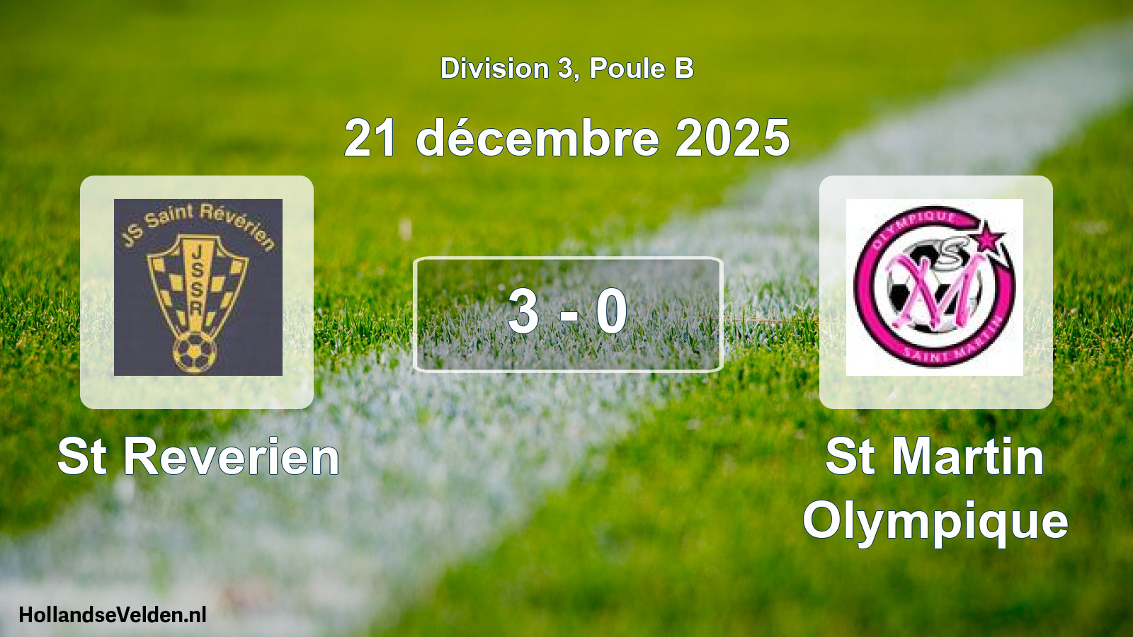 Match joué: St Reverien - St Martin Olympique 3 - 0 (21 décembre 2025)