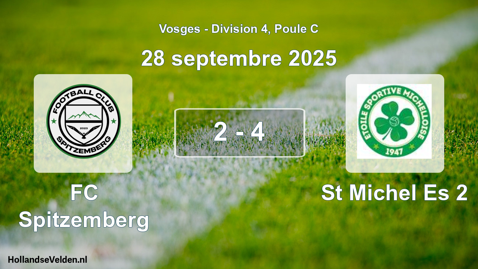 Total number of matches played: FC Spitzemberg - St Michel Es 2 2 - 4 (28 September 2025)