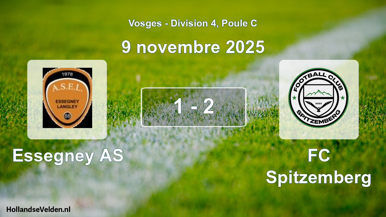 Total number of matches played: Essegney AS - FC Spitzemberg 1 - 2 (9 November 2025)
