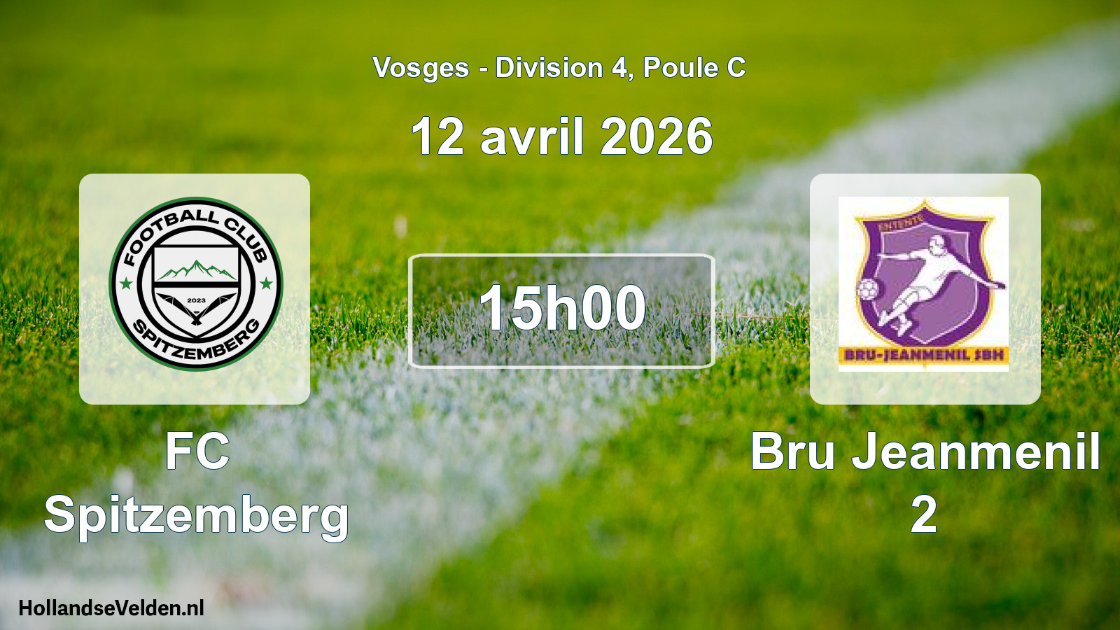 Geplande wedstrijd: FC Spitzemberg - Bru Jeanmenil 2 (12 april 2026)