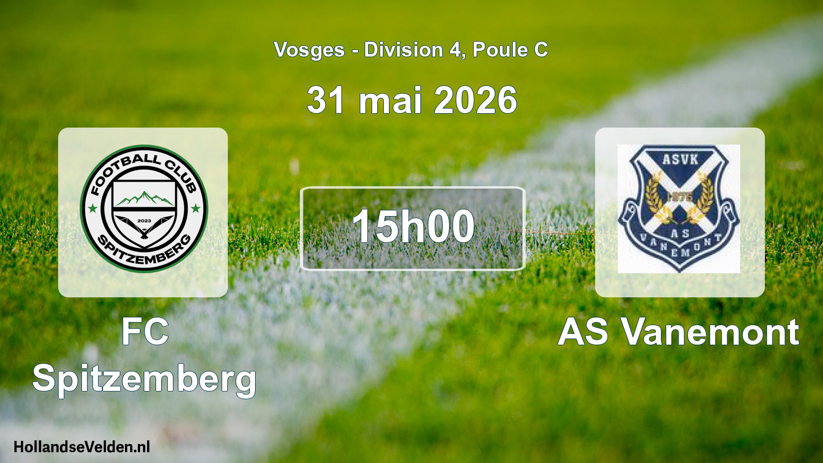 Scheduled Match: FC Spitzemberg - AS Vanemont (31 May 2026)