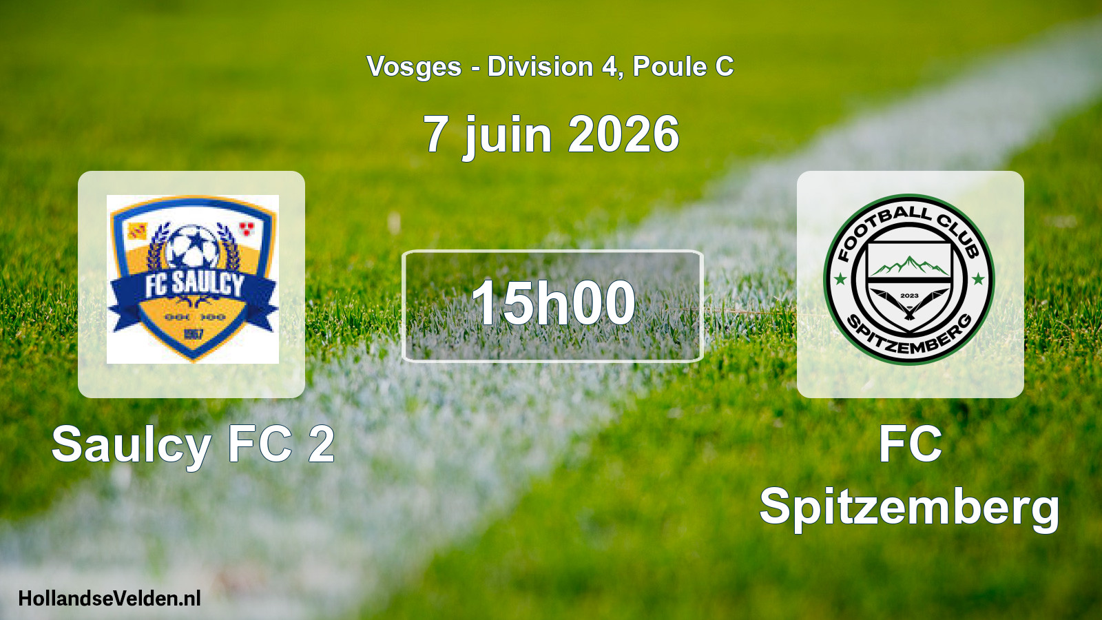 Scheduled Match: Saulcy FC 2 - FC Spitzemberg (7 June 2026)