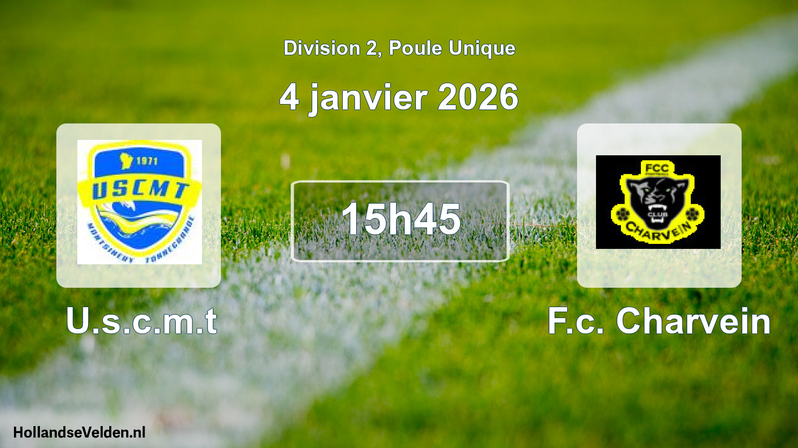 Match programmé: U.s.c.m.t - F.c. Charvein (4 janvier 2026)