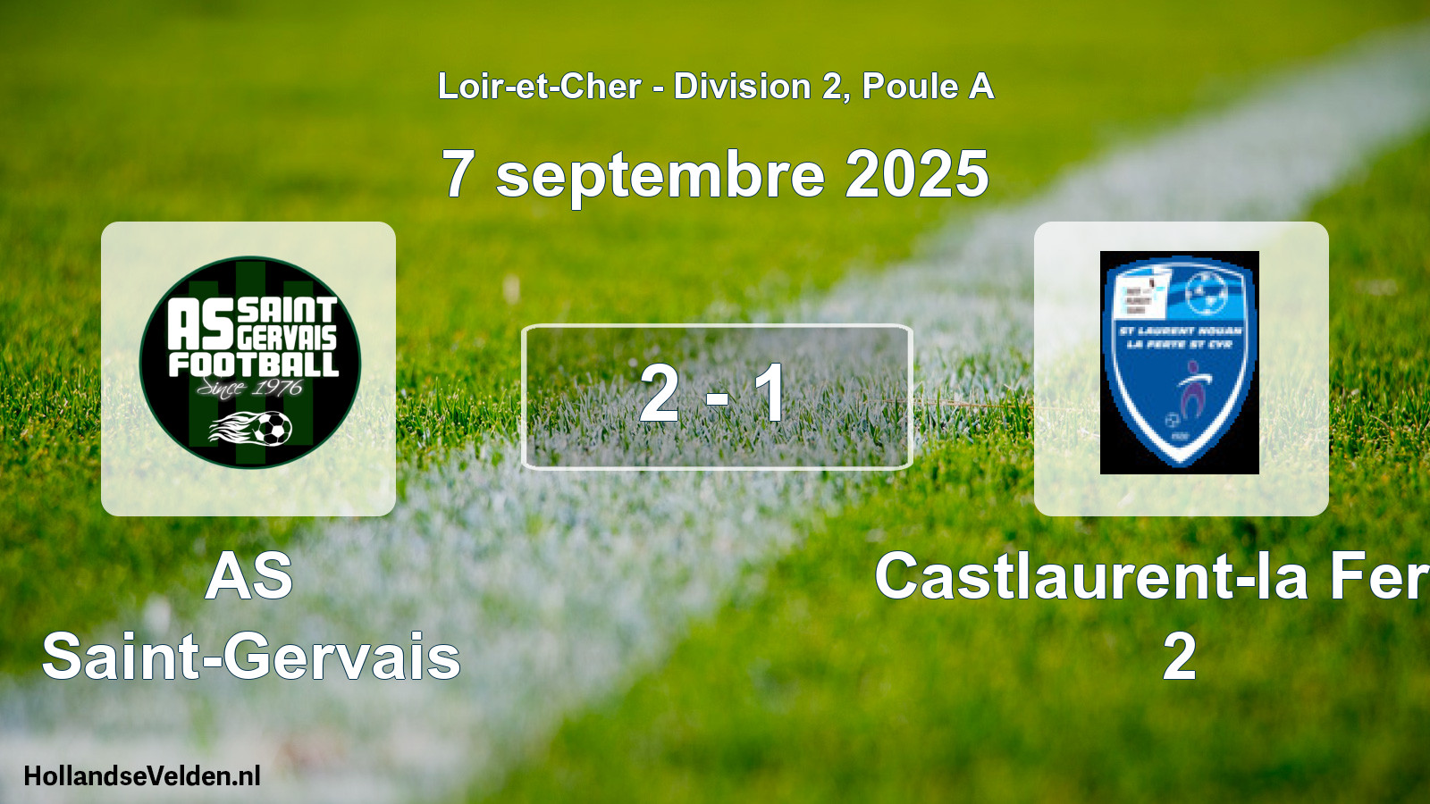 Total number of matches played: AS Saint-Gervais - Castlaurent-la Ferte 2 2 - 1 (7 September 2025)