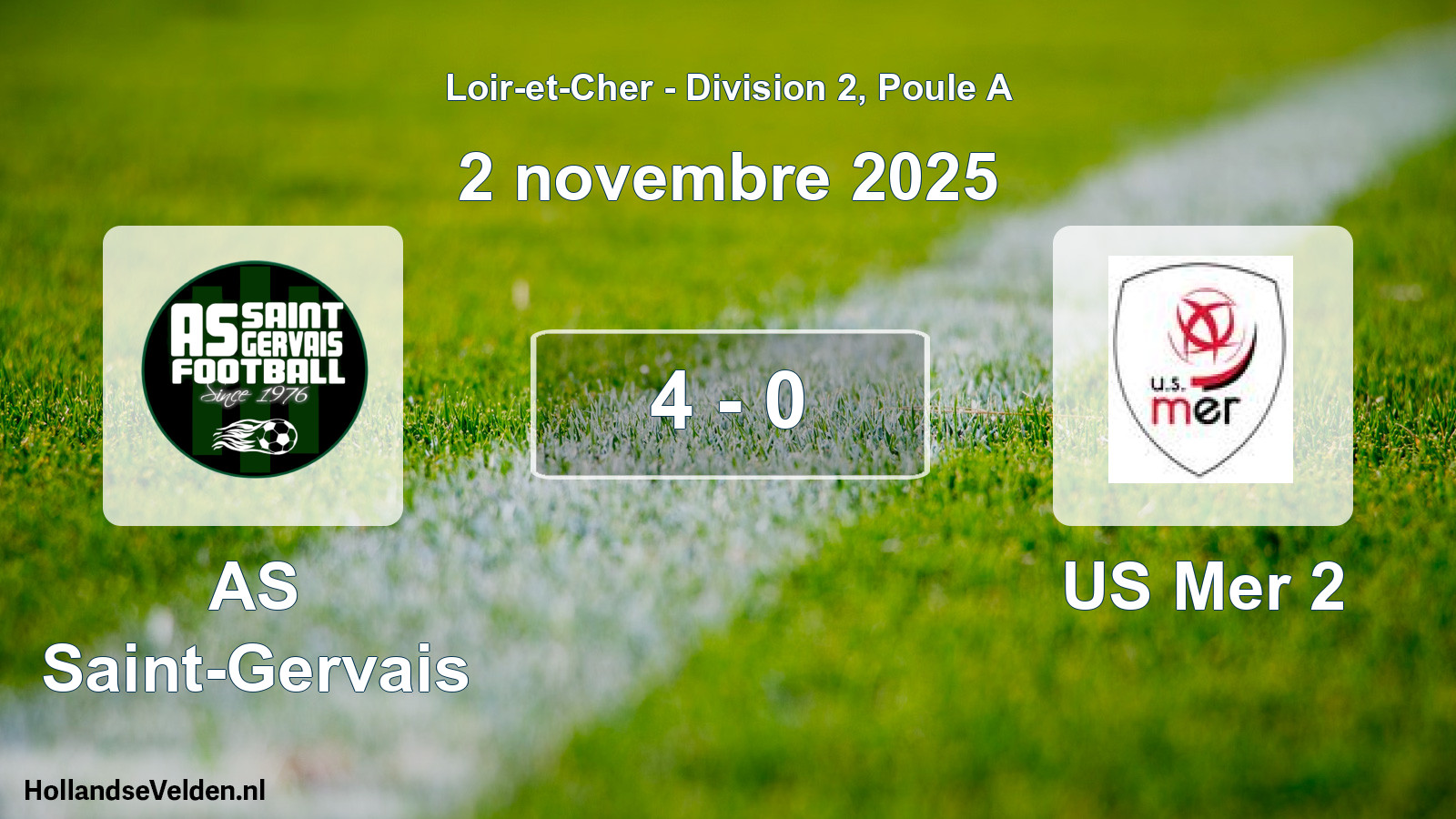 Total number of matches played: AS Saint-Gervais - US Mer 2 4 - 0 (2 November 2025)