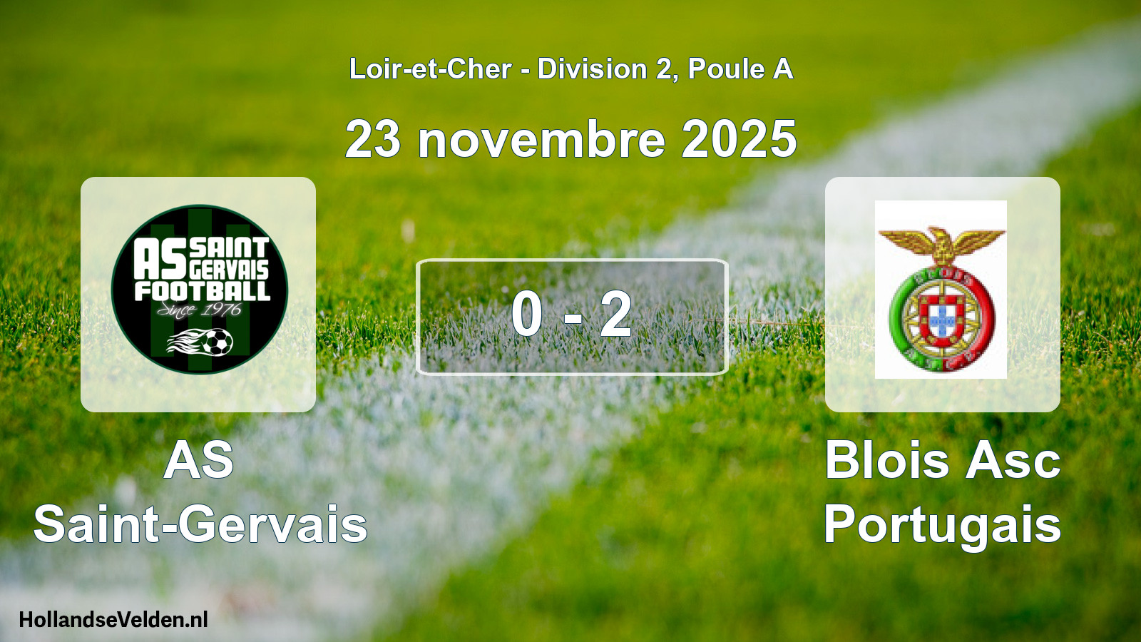 Total number of matches played: AS Saint-Gervais - Blois Asc Portugais 0 - 2 (23 November 2025)