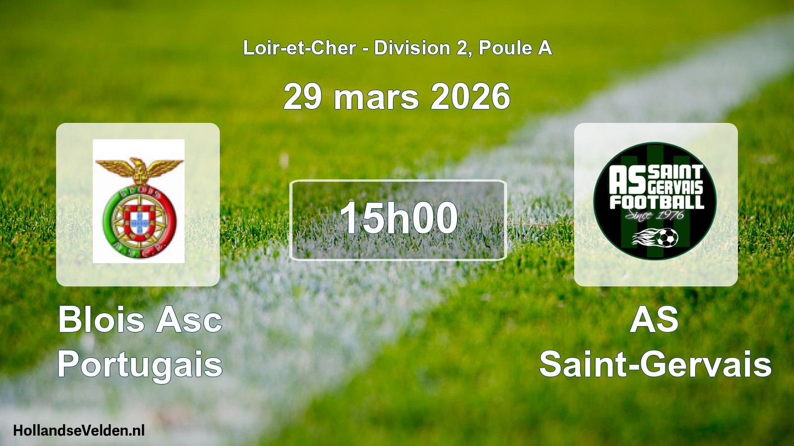 Scheduled Match: Blois Asc Portugais - AS Saint-Gervais (29 March 2026)