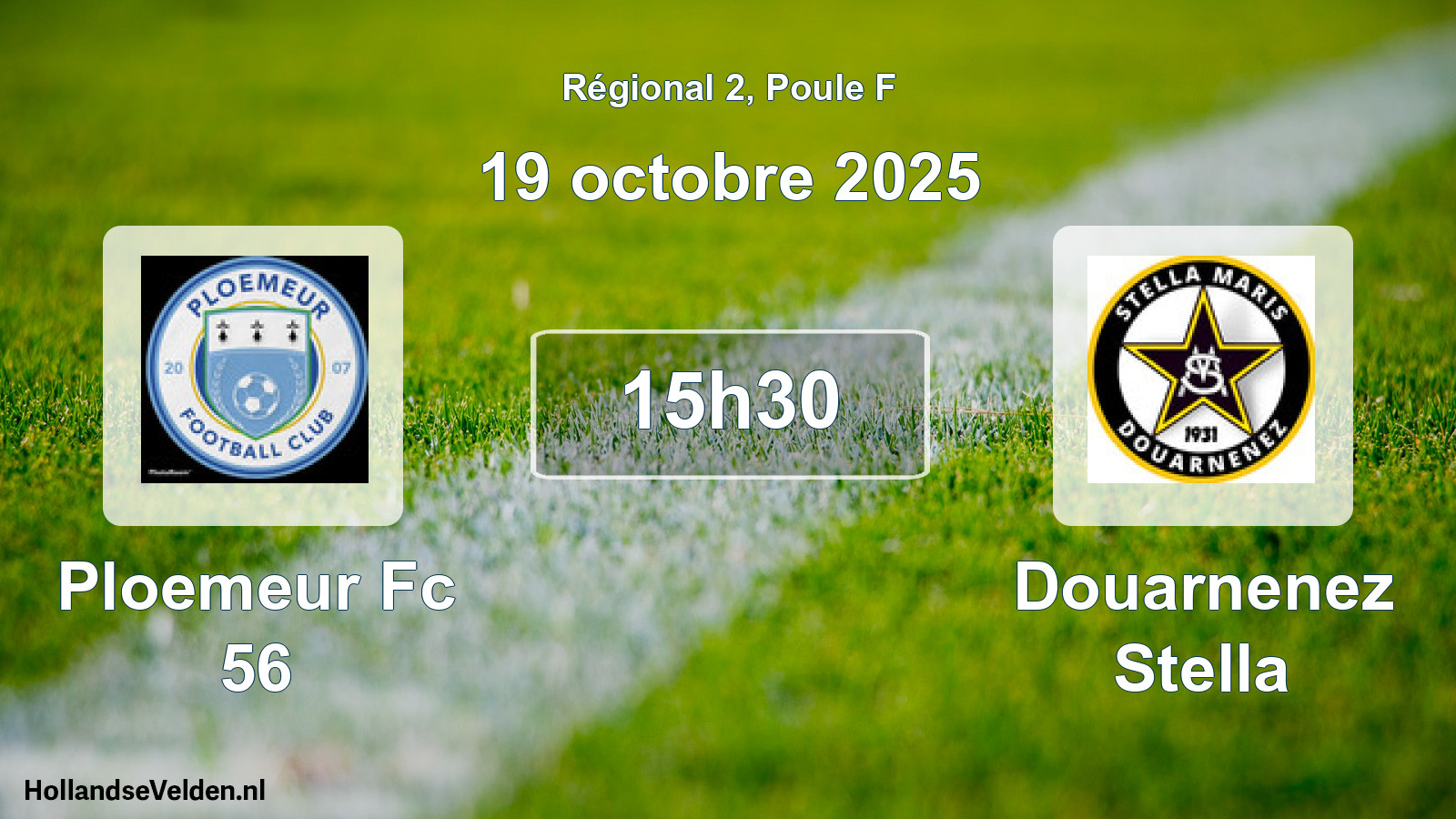 Geplande wedstrijd: Ploemeur Fc 56 - Douarnenez Stella (19 oktober 2025)