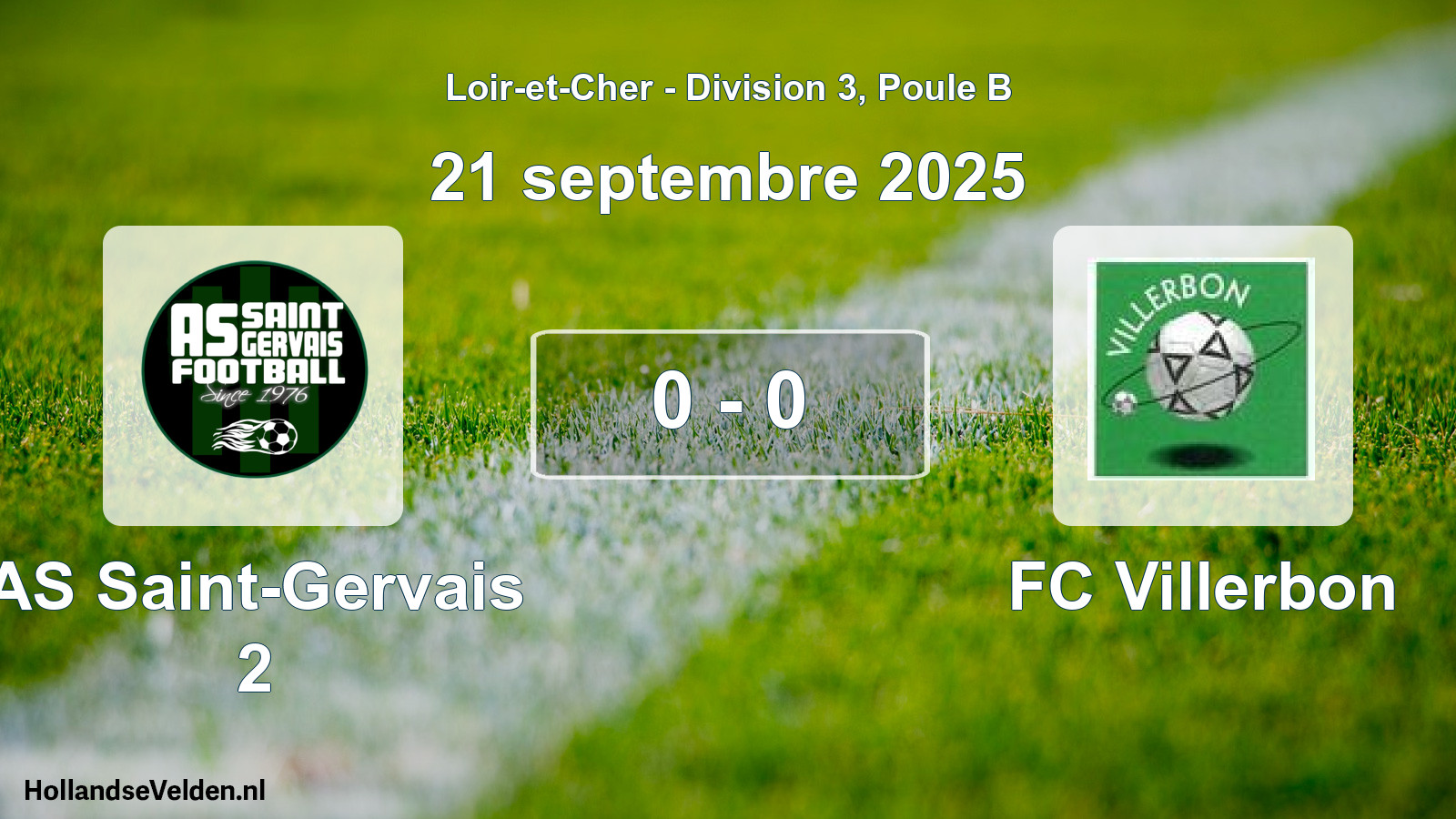 Total number of matches played: AS Saint-Gervais 2 - FC Villerbon 0 - 0 (21 September 2025)