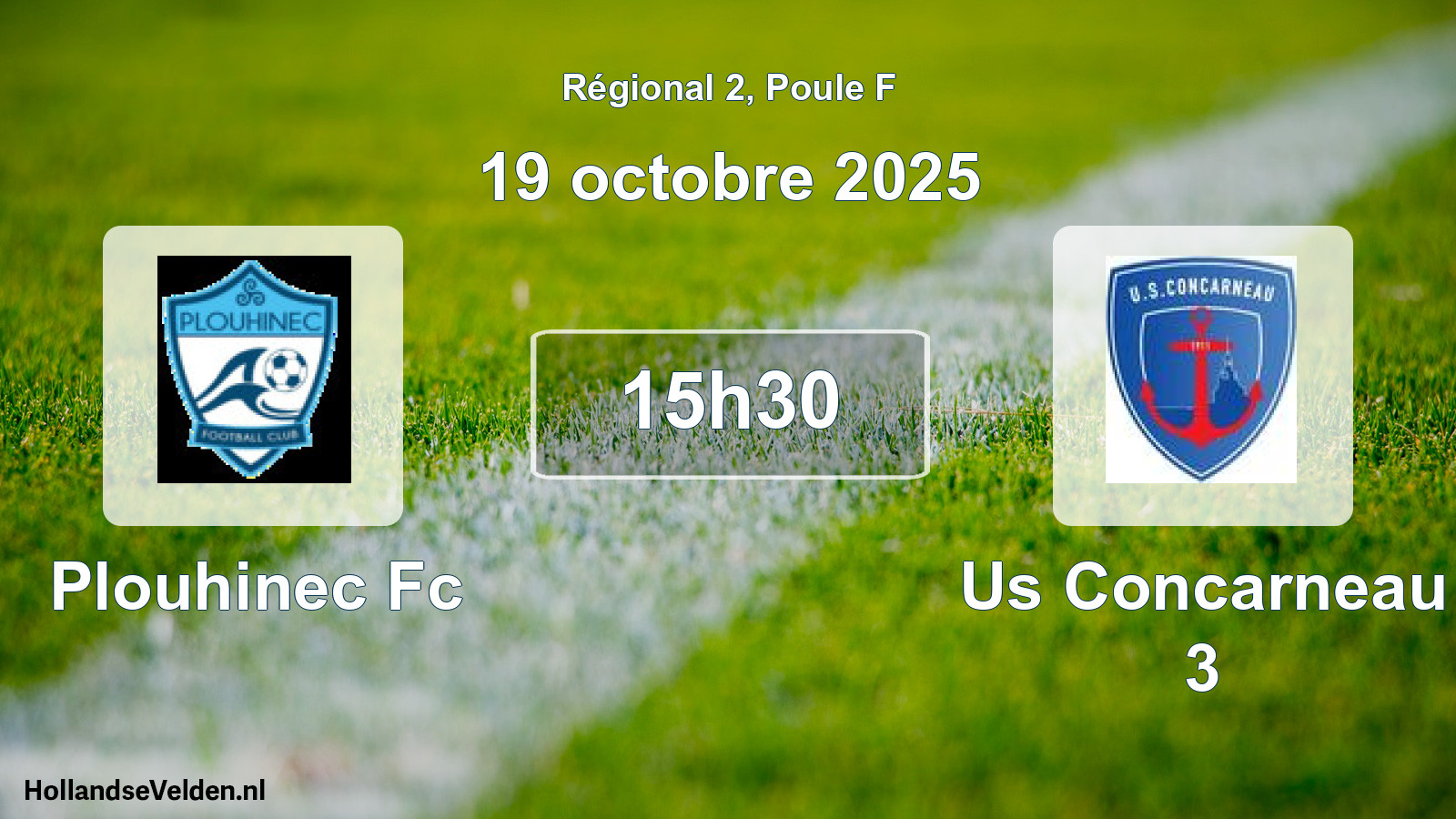 Geplande wedstrijd: Plouhinec Fc - Us Concarneau 3 (19 octobre 2025)