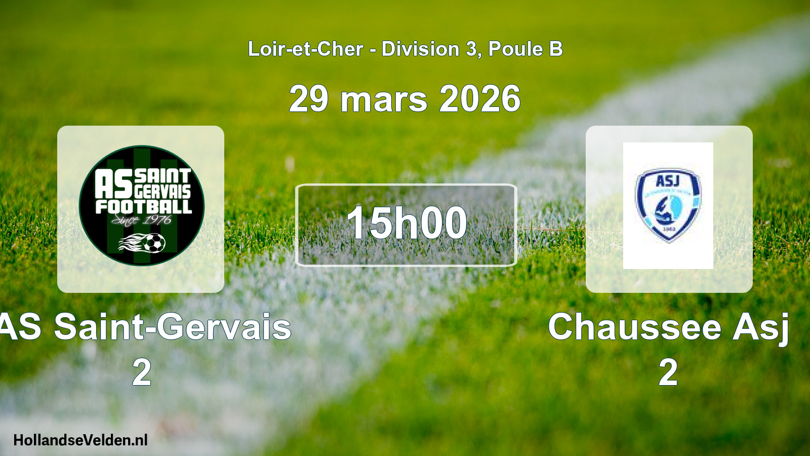 Scheduled Match: AS Saint-Gervais 2 - Chaussee Asj 2 (29 March 2026)