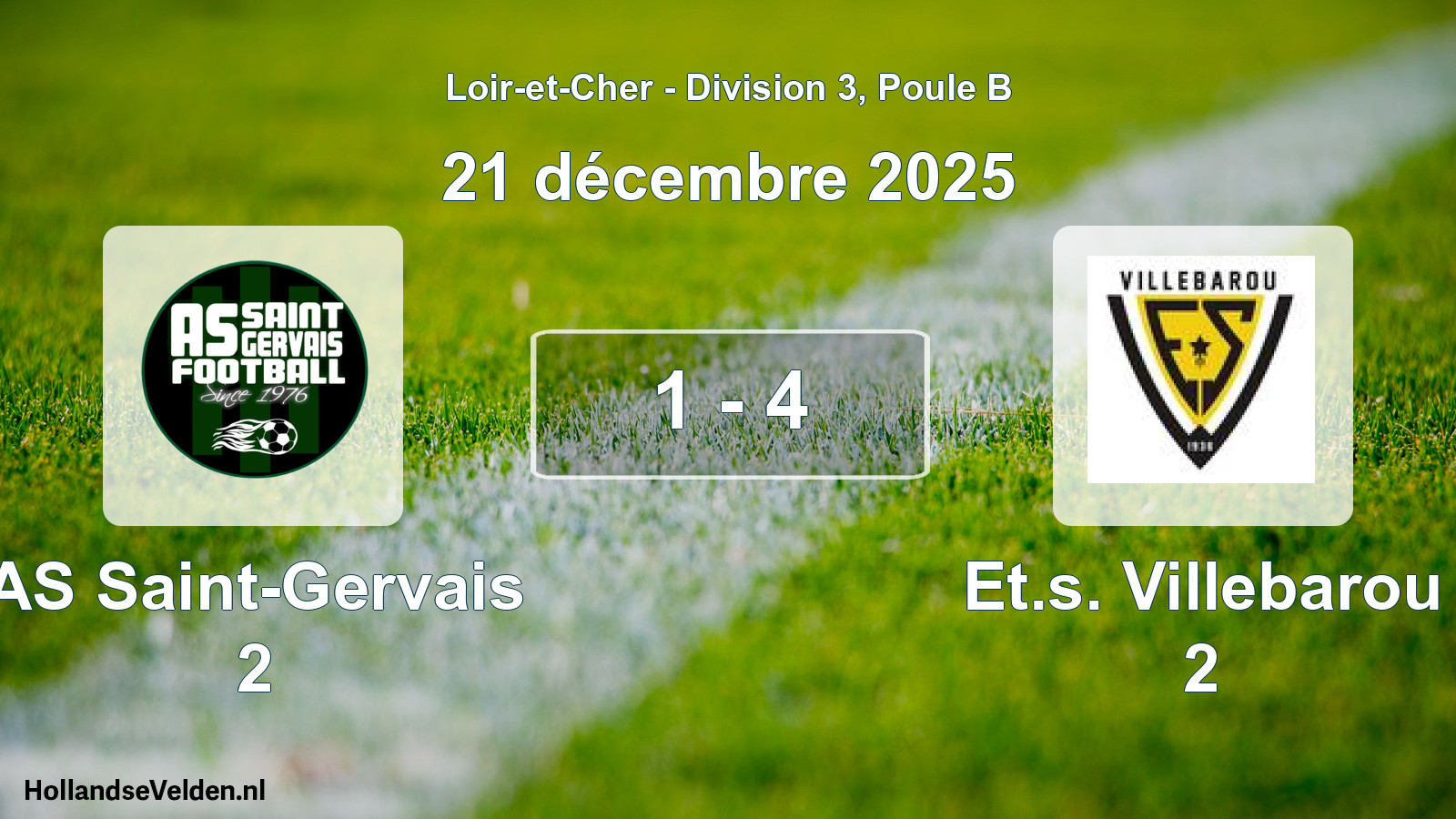 Total number of matches played: AS Saint-Gervais 2 - Et.s. Villebarou 2 1 - 4 (21 December 2025)