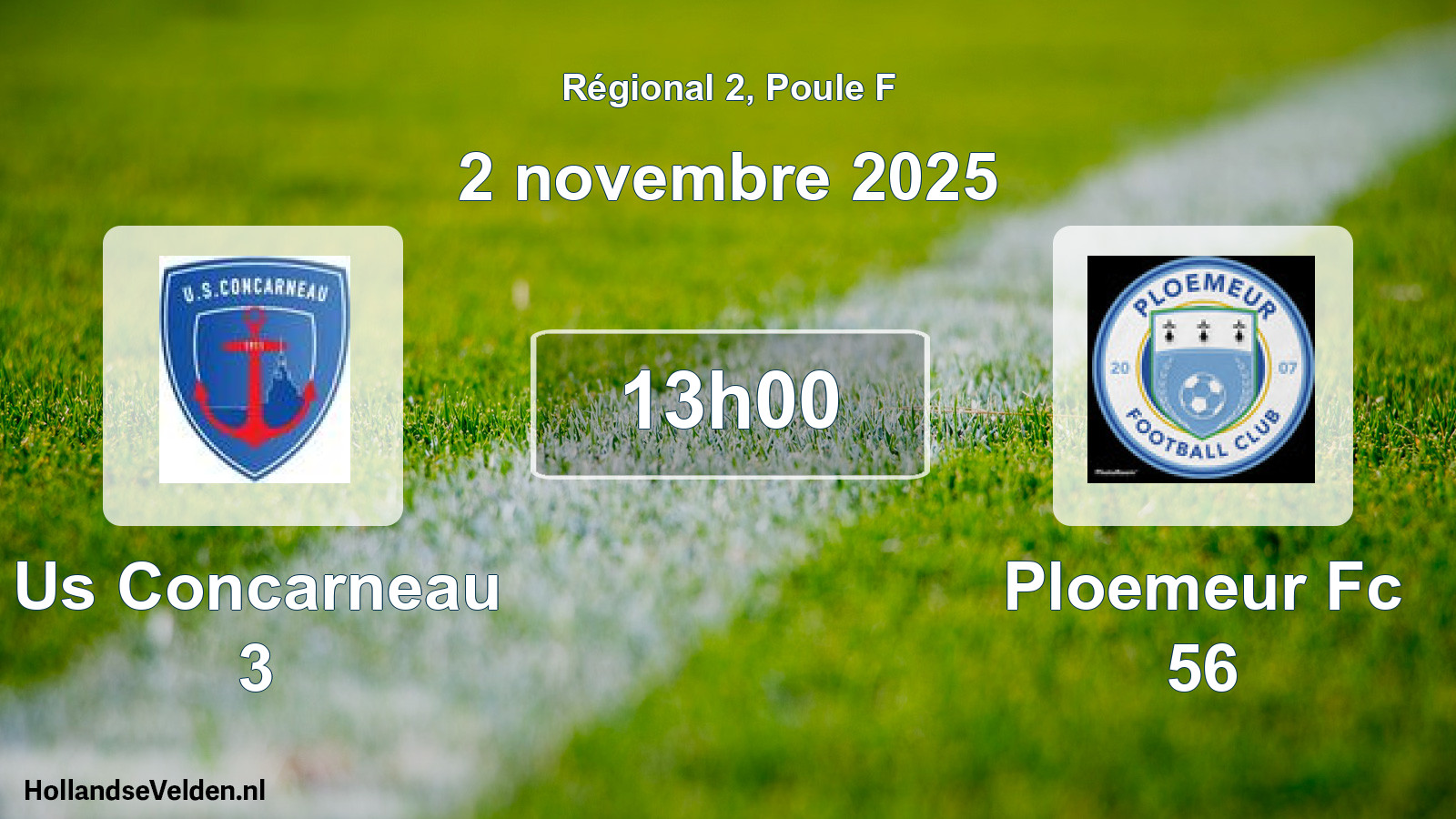 Geplande wedstrijd: Us Concarneau 3 - Ploemeur Fc 56 (2 novembre 2025)
