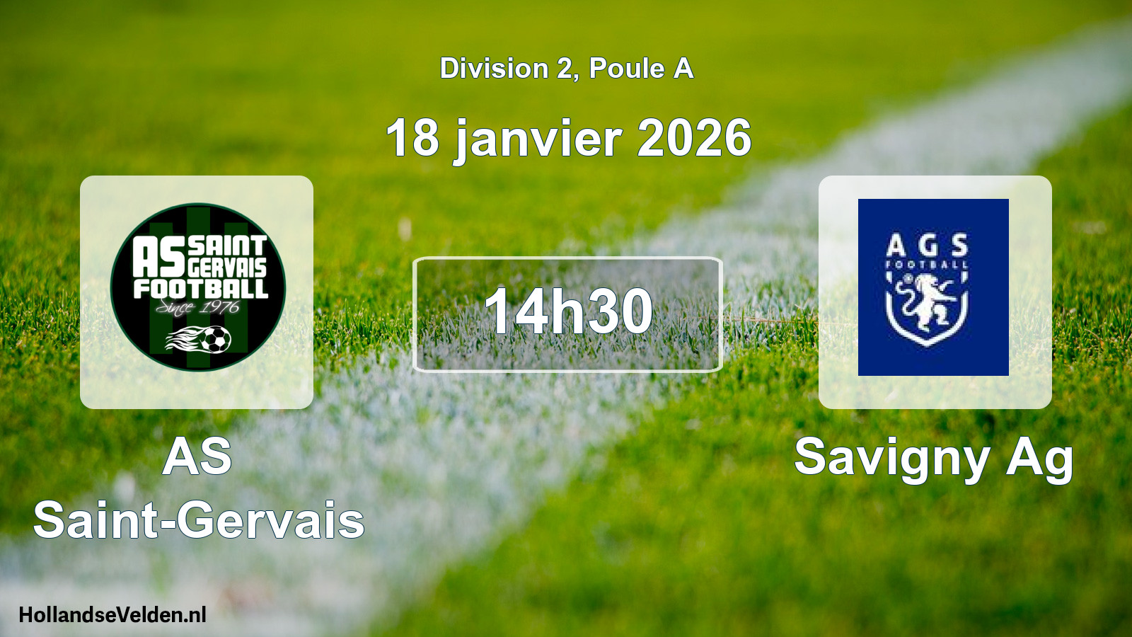 Geplande wedstrijd: AS Saint-Gervais - Savigny Ag (18 januari 2026)