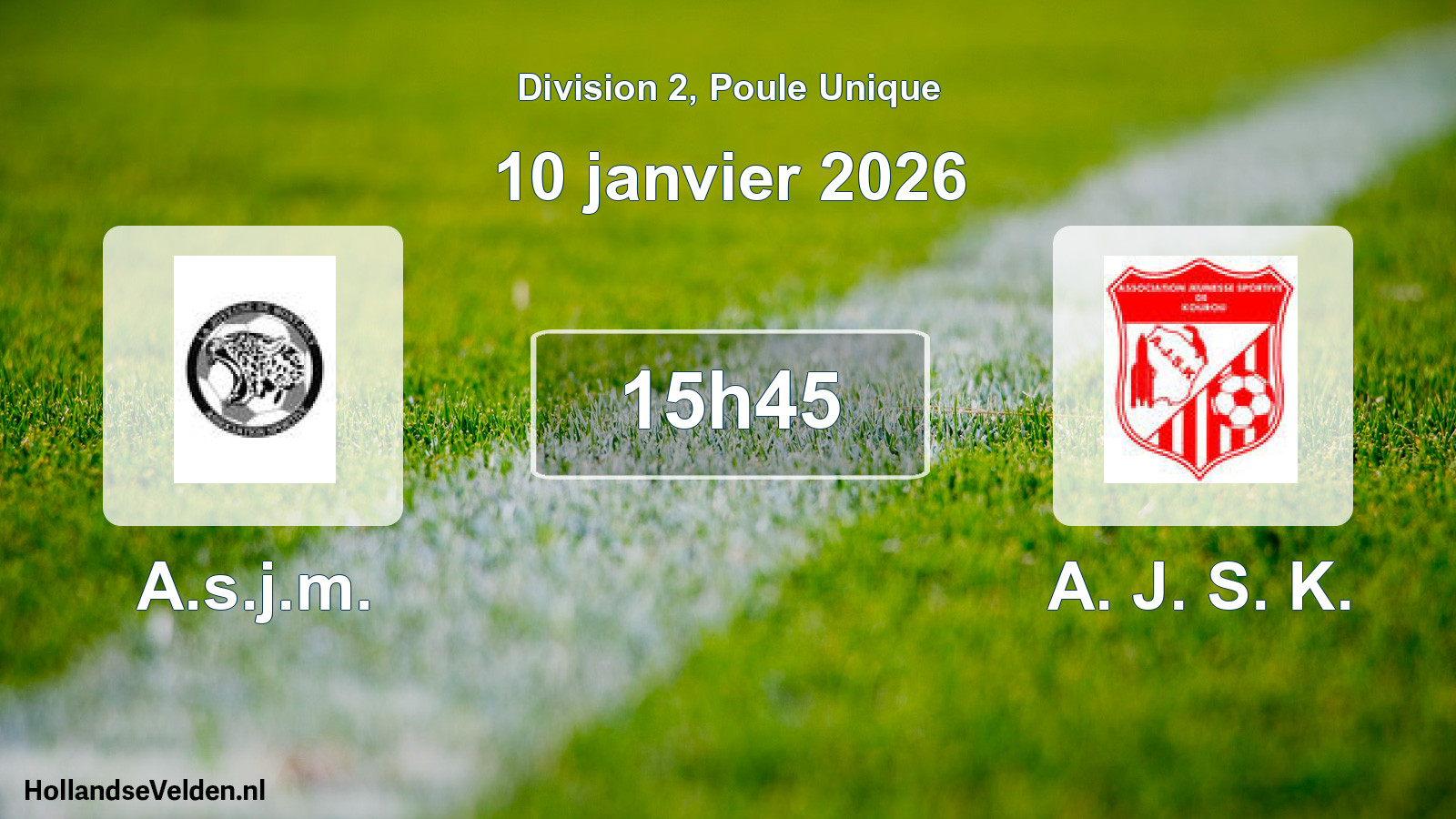 Match programmé: A.s.j.m. - A. J. S. K. (10 janvier 2026)