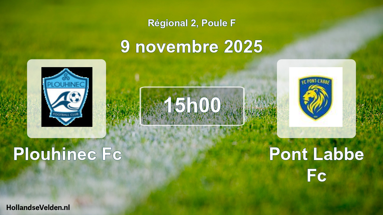 Geplande wedstrijd: Plouhinec Fc - Pont Labbe Fc (9 novembre 2025)