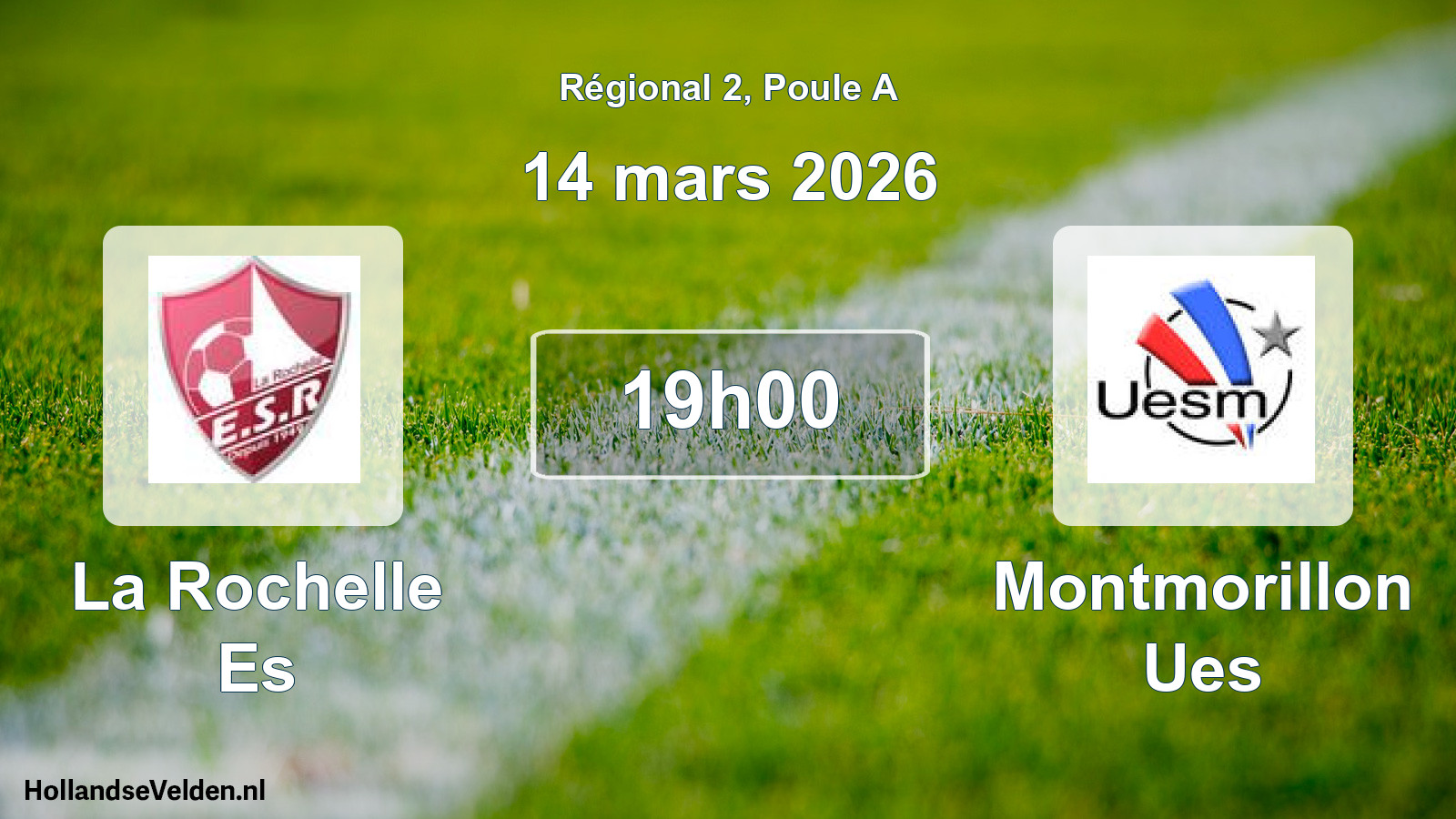 Match programmé: La Rochelle Es - Montmorillon Ues (14 mars 2026)