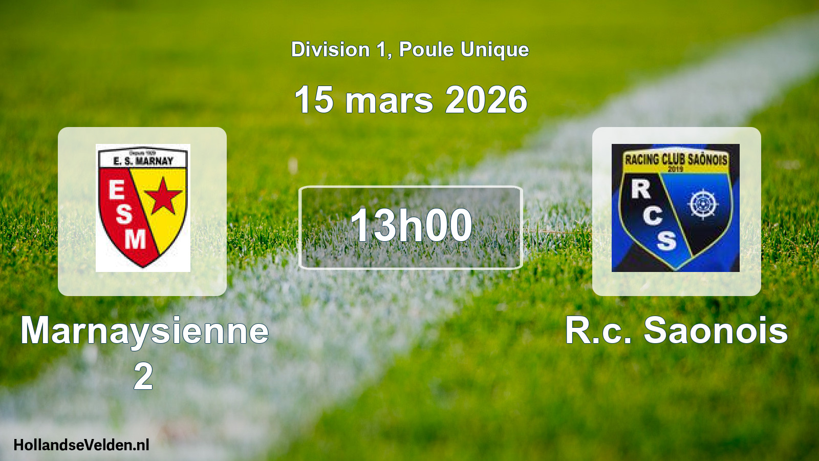 Scheduled Match: Marnaysienne 2 - R.c. Saonois (15 March 2026)