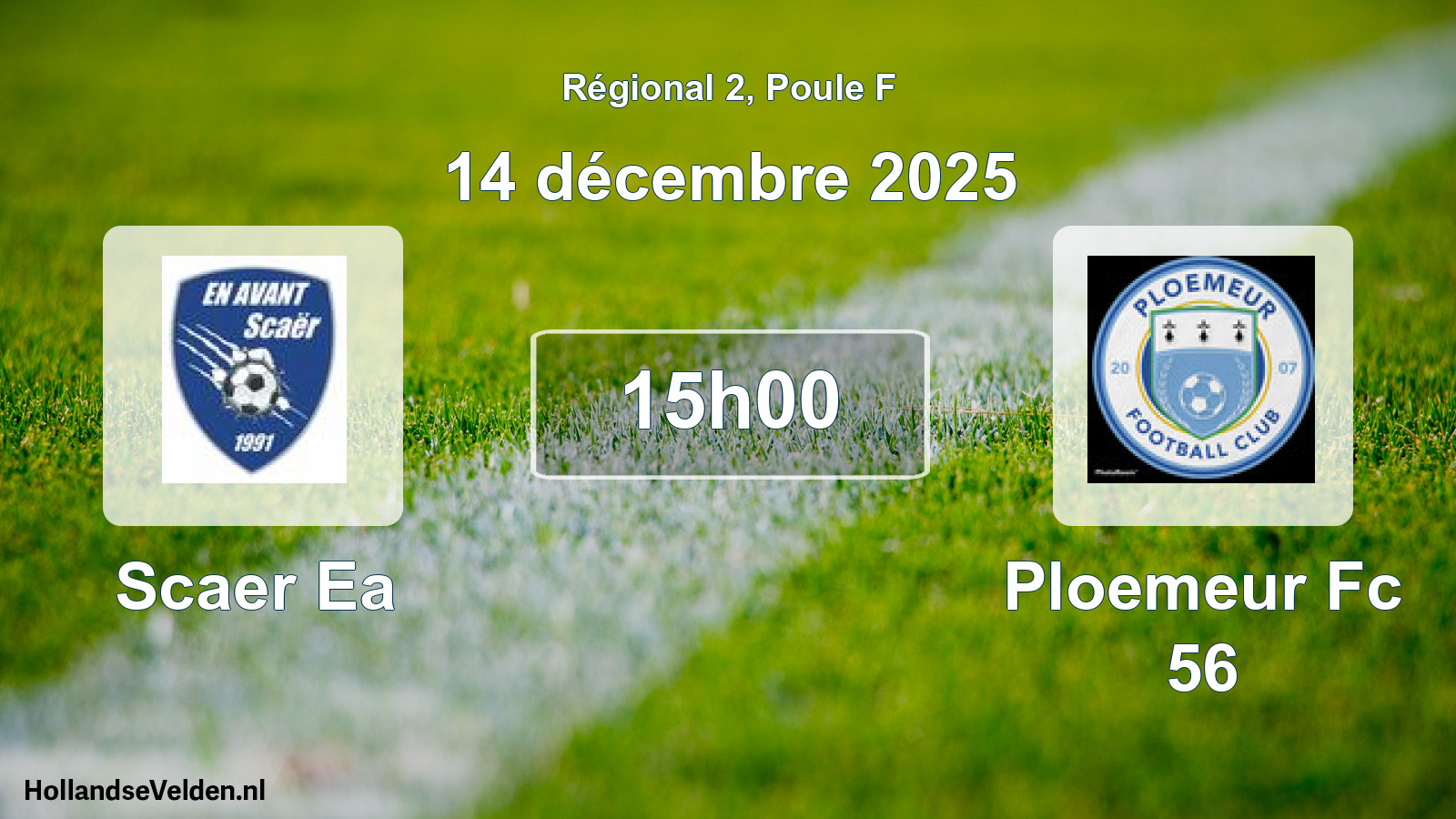 Geplande wedstrijd: Scaer Ea - Ploemeur Fc 56 (14 décembre 2025)