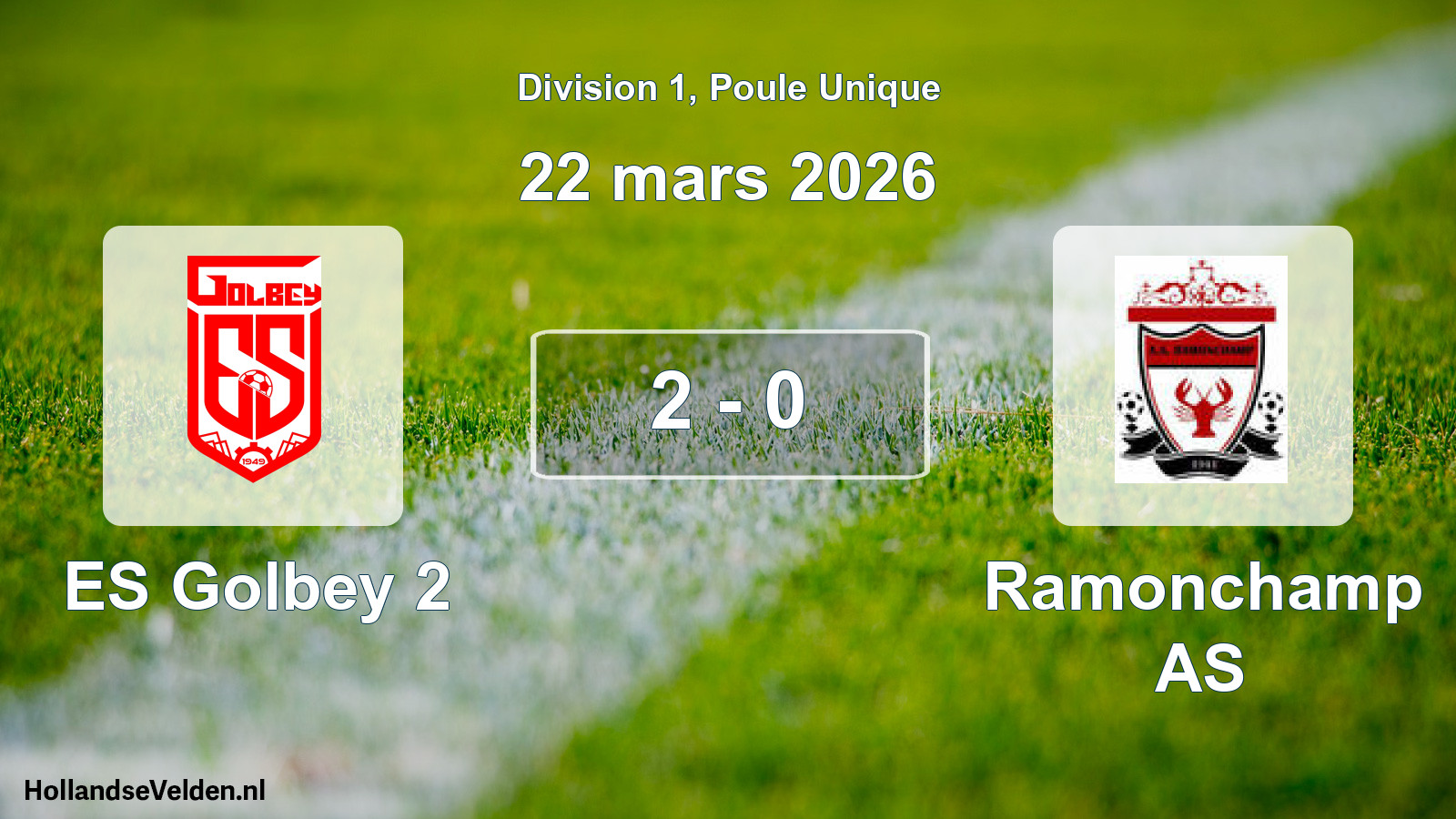 Total number of matches played: ES Golbey 2 - Ramonchamp AS 2 - 0 (22 March 2026)