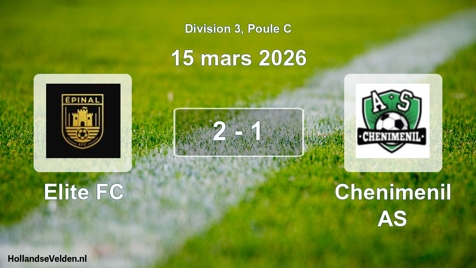 Match joué: Elite FC - Chenimenil AS 2 - 1 (15 mars 2026)
