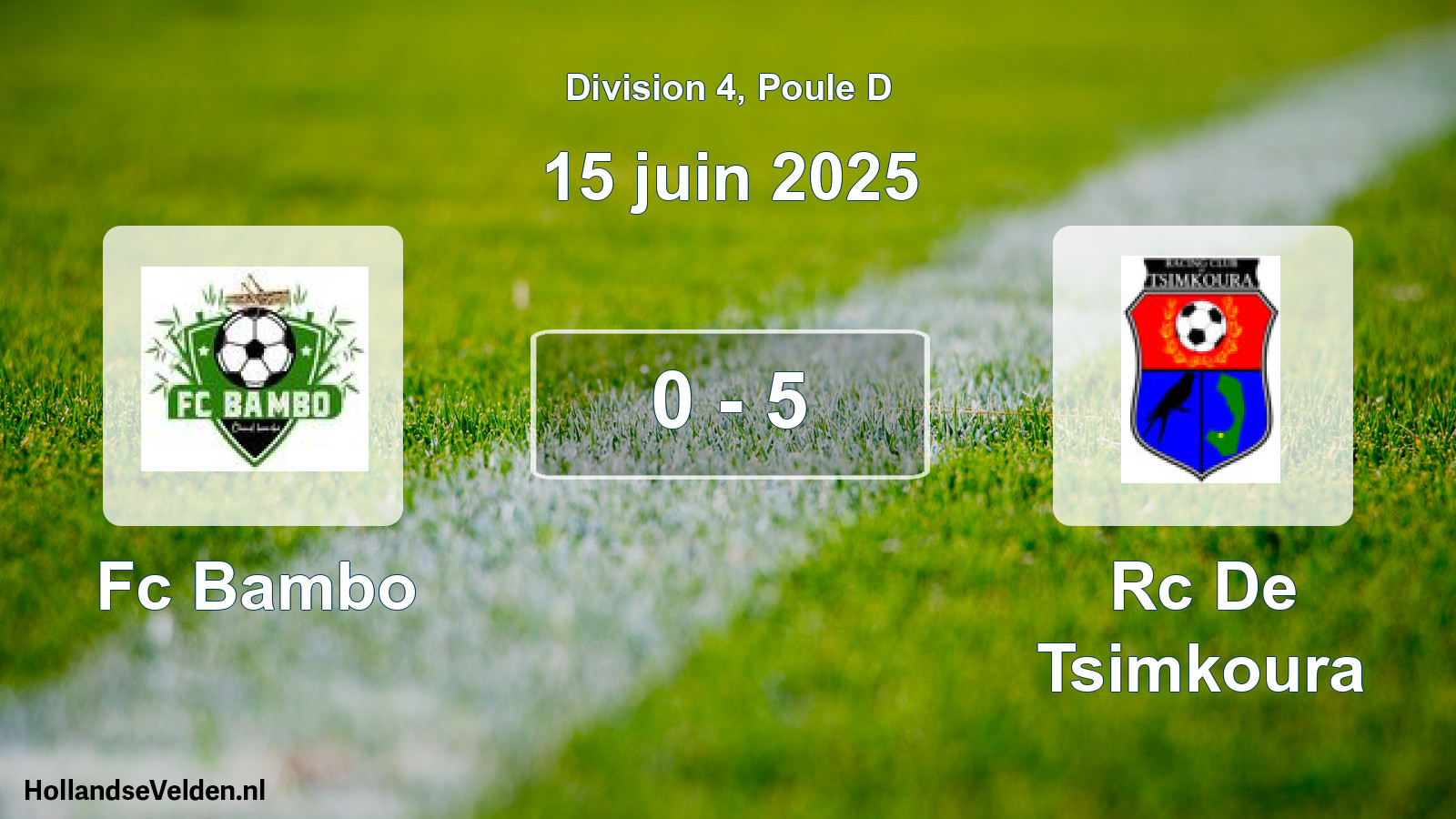 Total number of matches played: Fc Bambo - Rc De Tsimkoura 0 - 5 (15 June 2025)