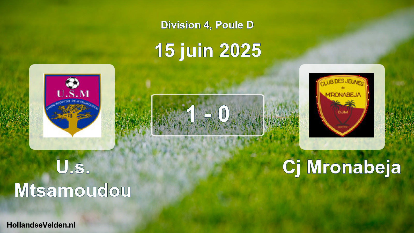 Match joué: U.s. Mtsamoudou - Cj Mronabeja 1 - 0 (15 juin 2025)