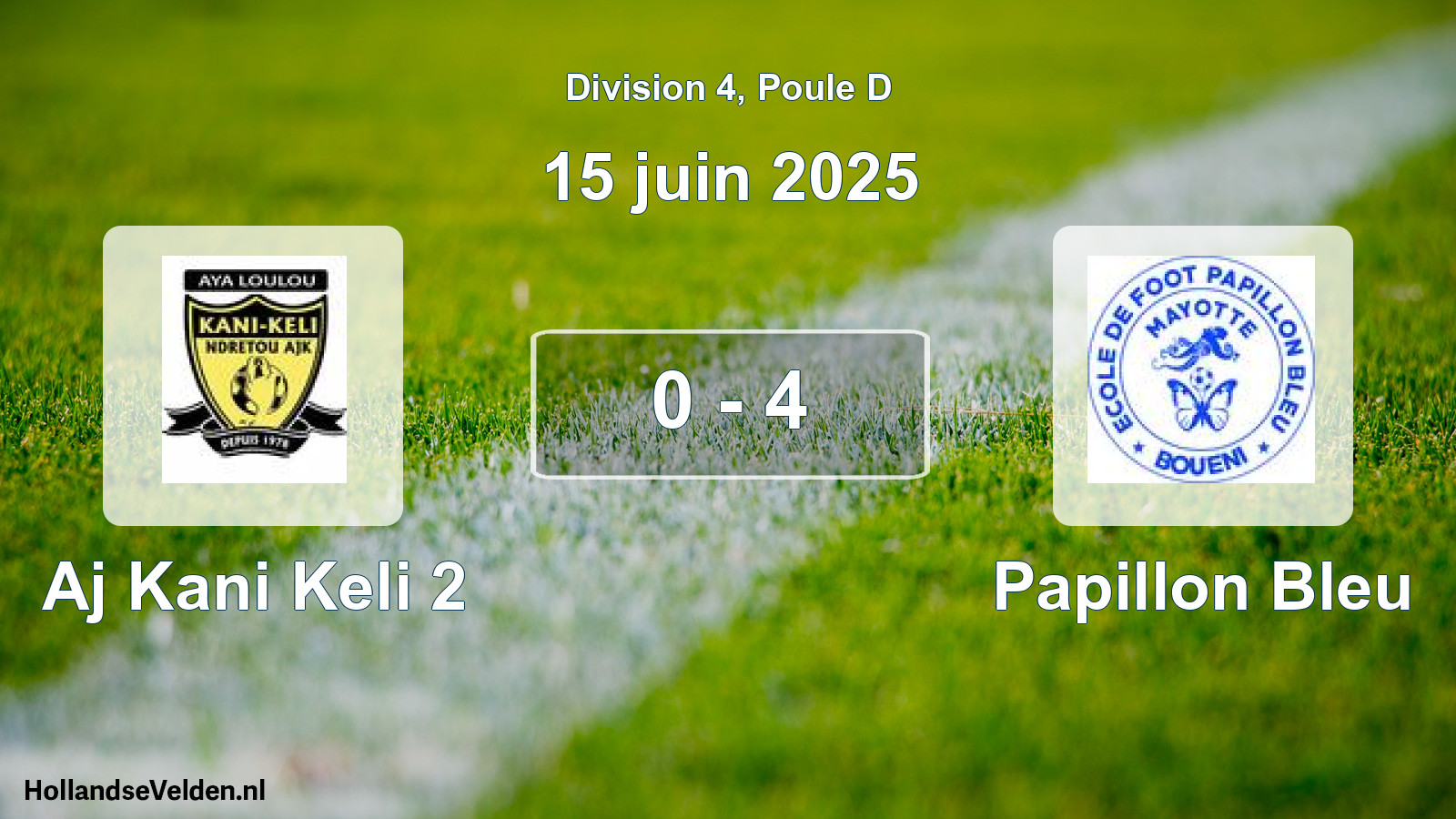 Total number of matches played: Aj Kani Keli 2 - Papillon Bleu 0 - 4 (15 June 2025)