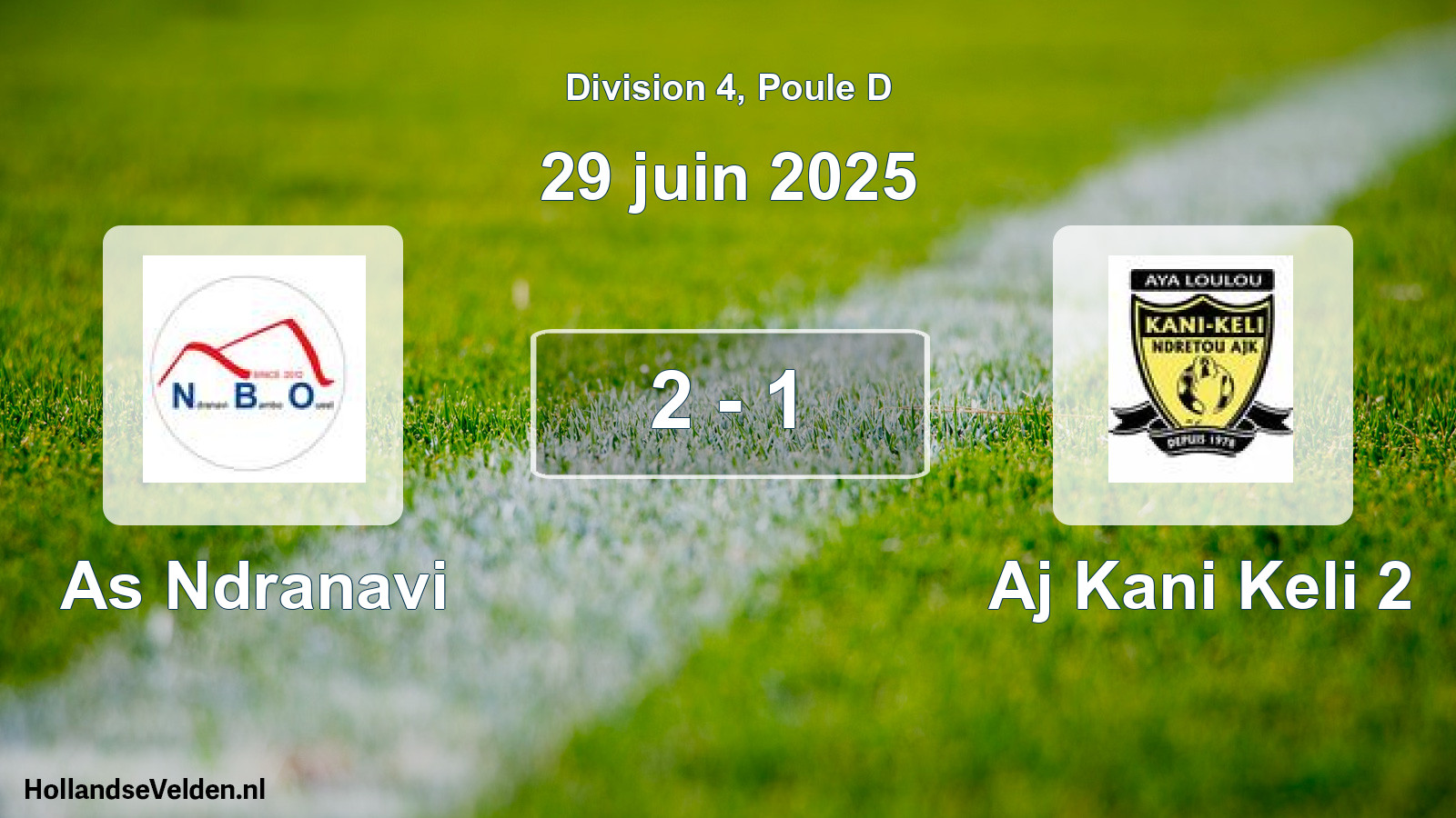 Total number of matches played: As Ndranavi - Aj Kani Keli 2 2 - 1 (29 June 2025)