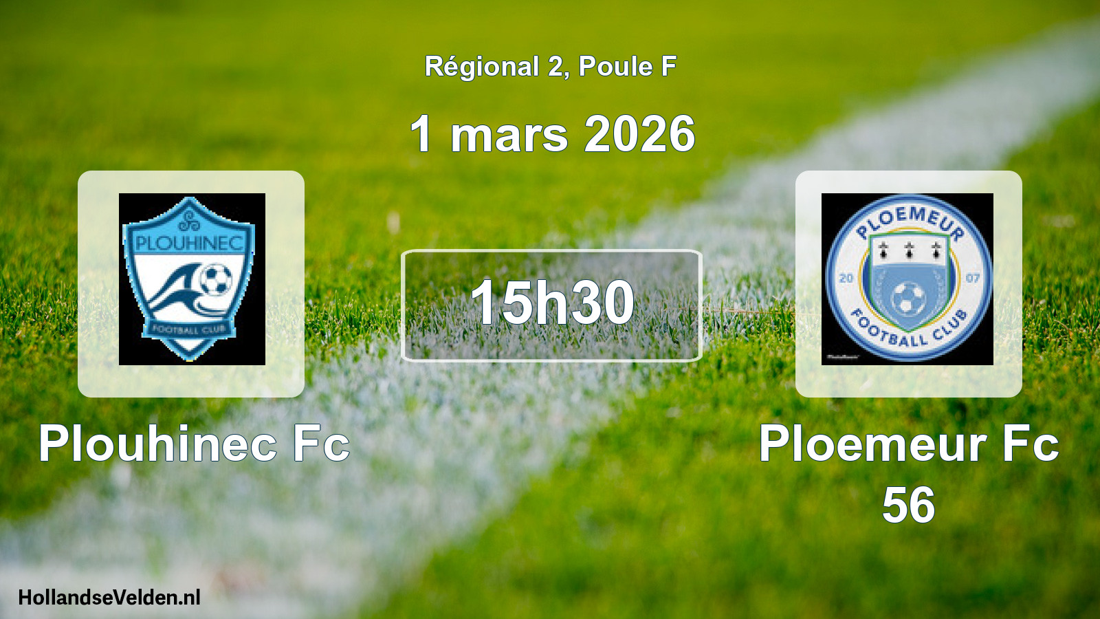 Geplande wedstrijd: Plouhinec Fc - Ploemeur Fc 56 (1 mars 2026)