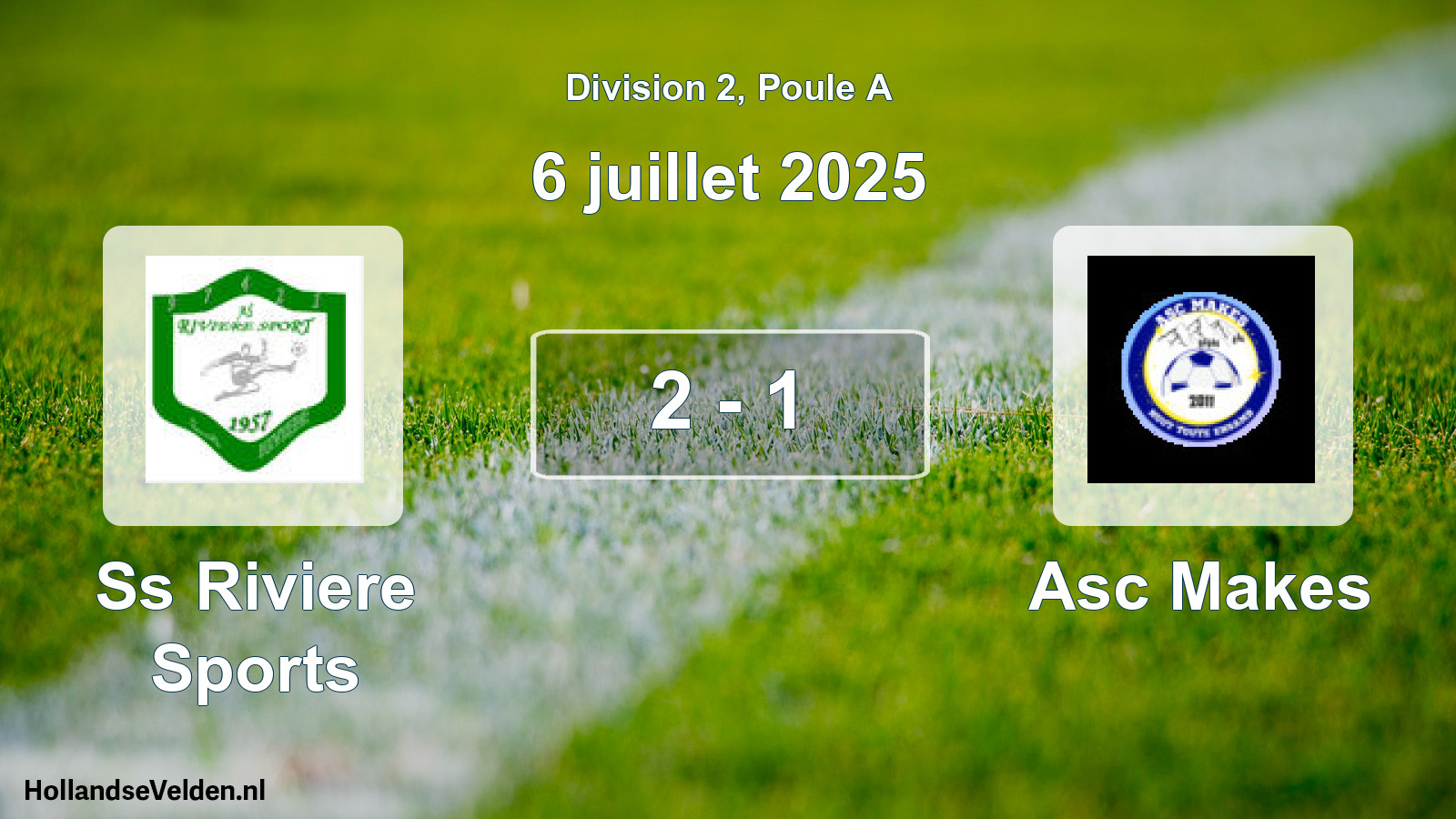 Gespeelde wedstrijd: Ss Riviere Sports - Asc Makes 2 - 1 (6 juli 2025)