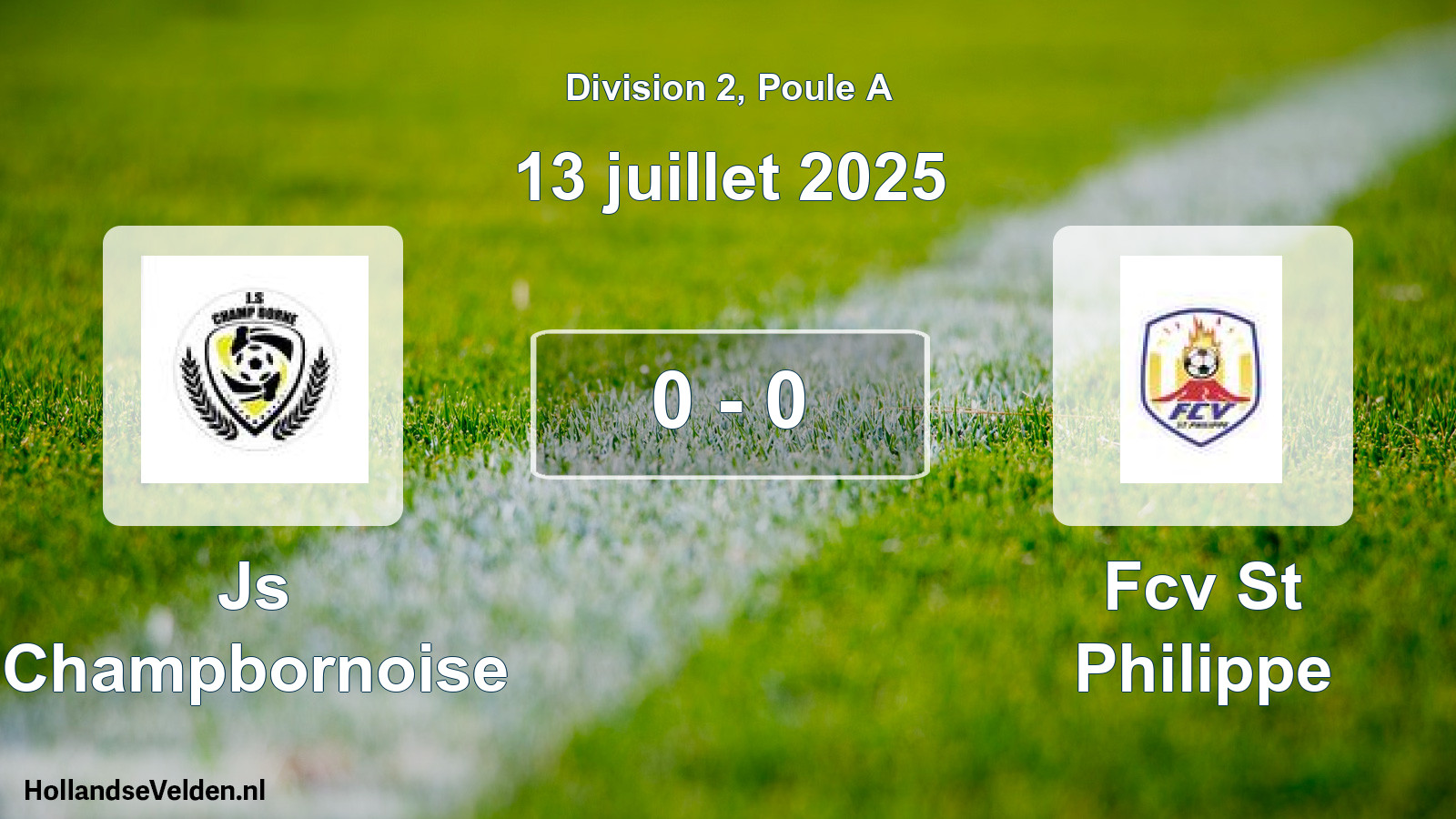 Gespeelde wedstrijd: Js Champbornoise - Fcv St Philippe 0 - 0 (13 juli 2025)
