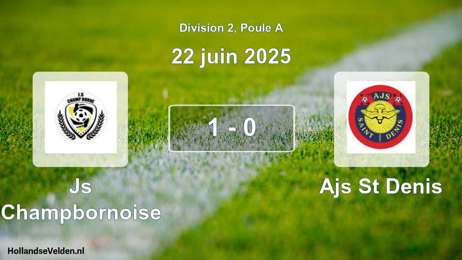 Gespeelde wedstrijd: Js Champbornoise - Ajs St Denis 1 - 0 (22 juni 2025)