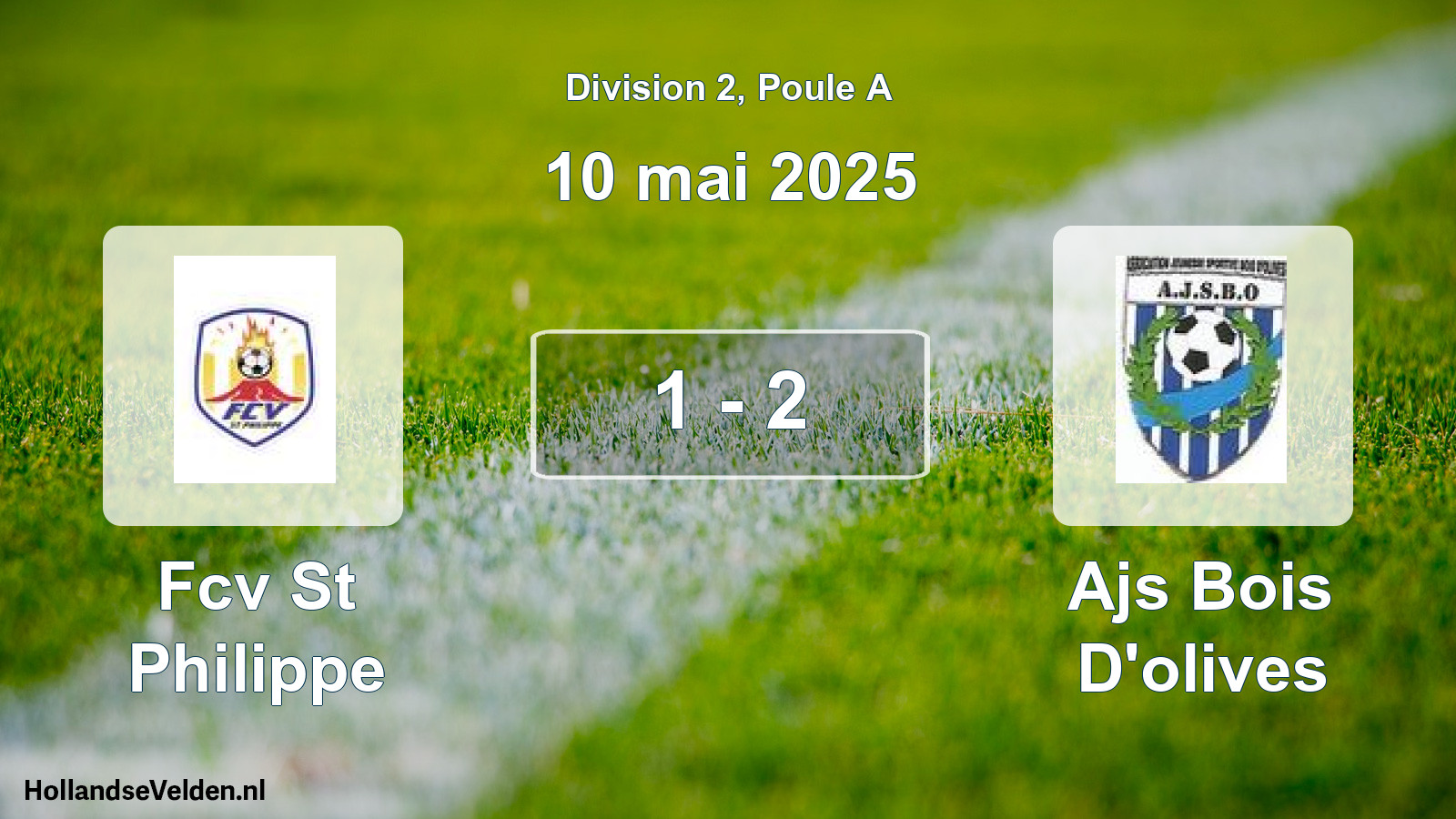Match joué: Fcv St Philippe - Ajs Bois D'olives 1 - 2 (10 mai 2025)