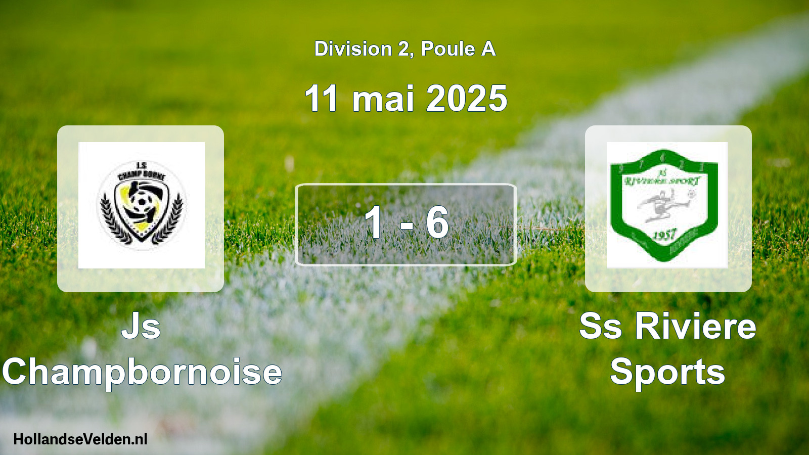 Gespeelde wedstrijd: Js Champbornoise - Ss Riviere Sports 1 - 6 (11 mei 2025)