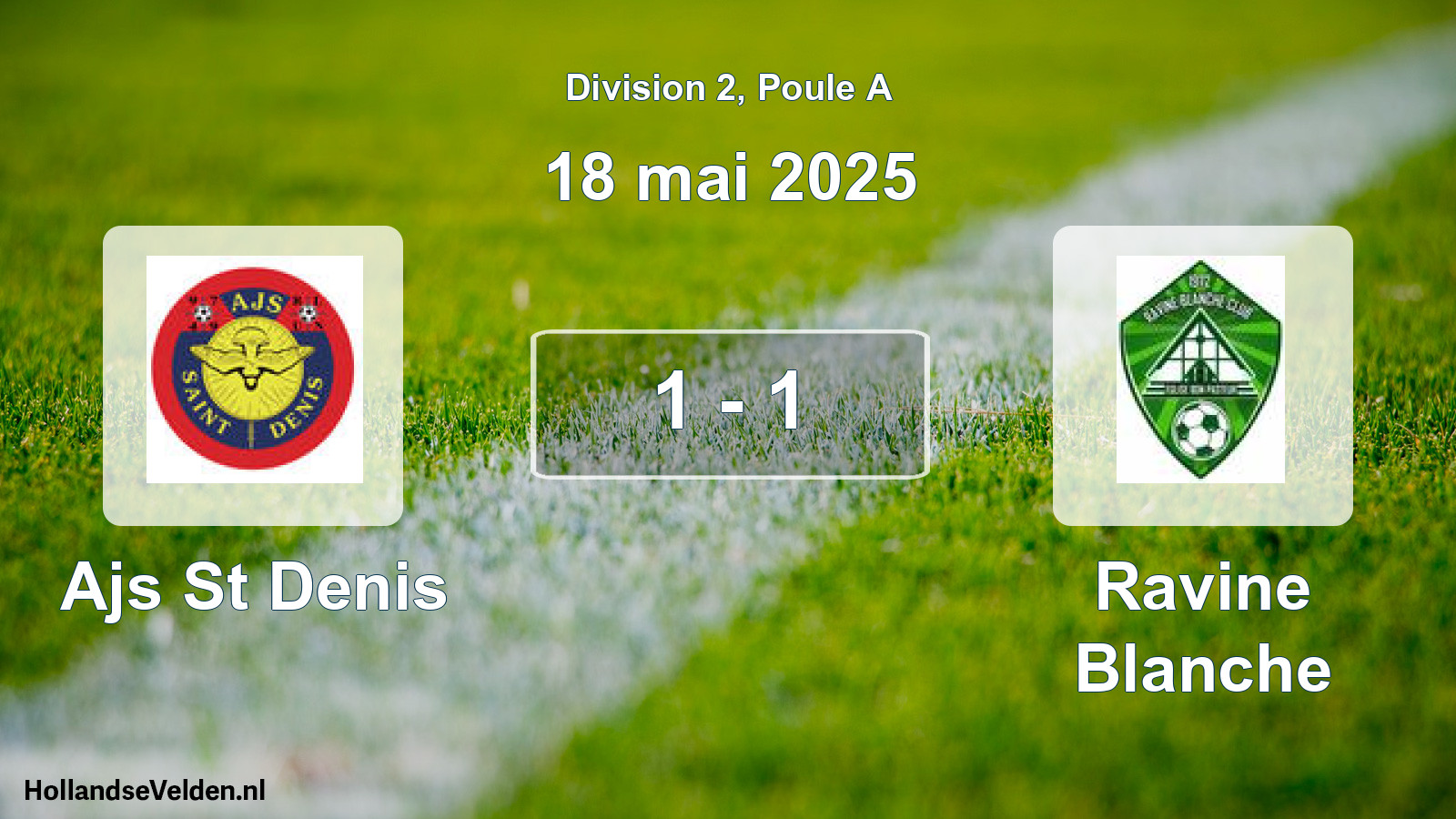 Gespeelde wedstrijd: Ajs St Denis - Ravine Blanche 1 - 1 (18 mei 2025)