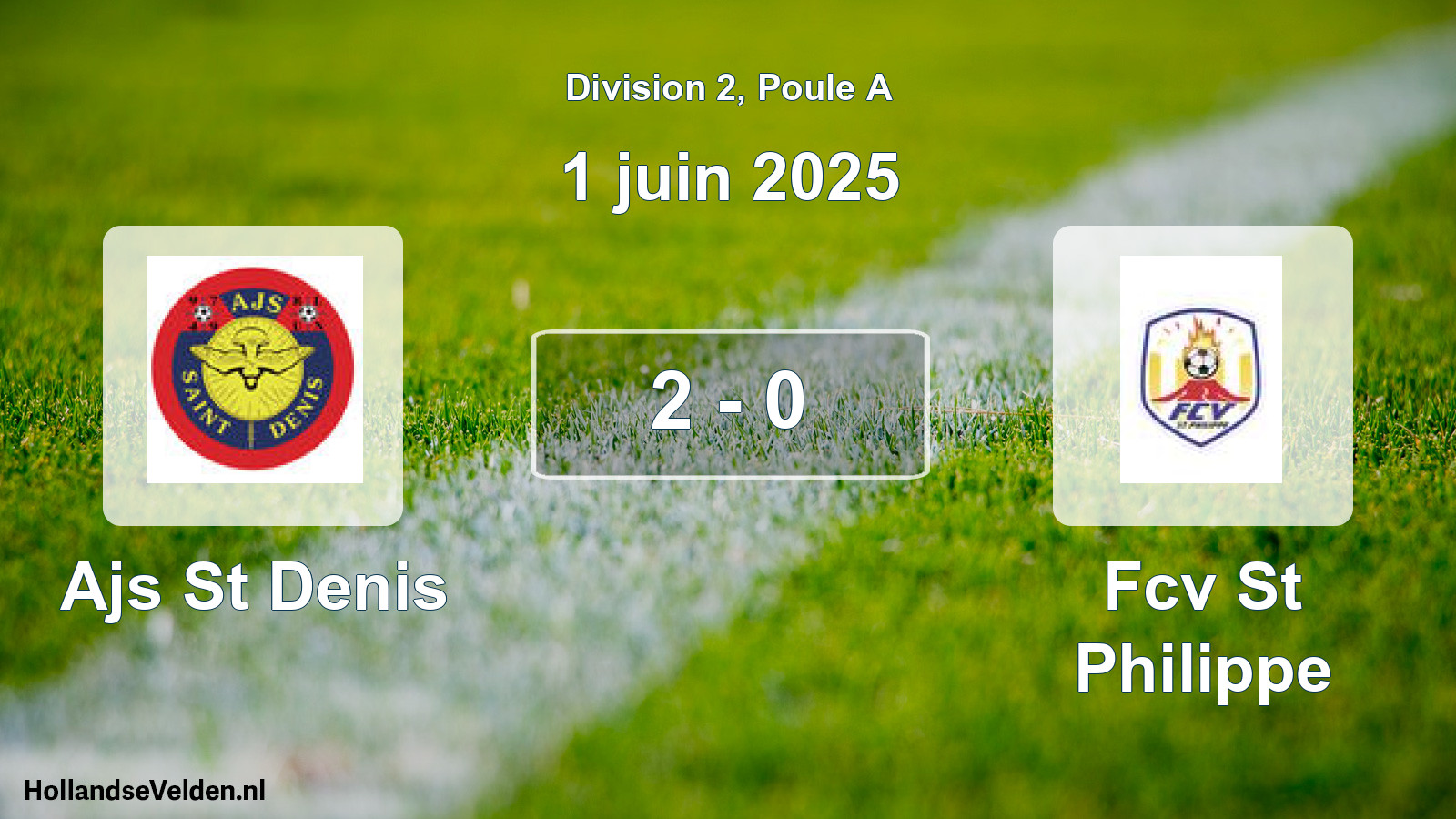 Gespeelde wedstrijd: Ajs St Denis - Fcv St Philippe 2 - 0 (1 juni 2025)