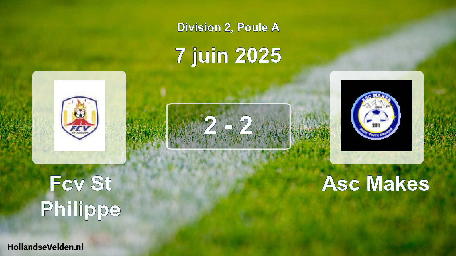 Gespeelde wedstrijd: Fcv St Philippe - Asc Makes 2 - 2 (7 juni 2025)
