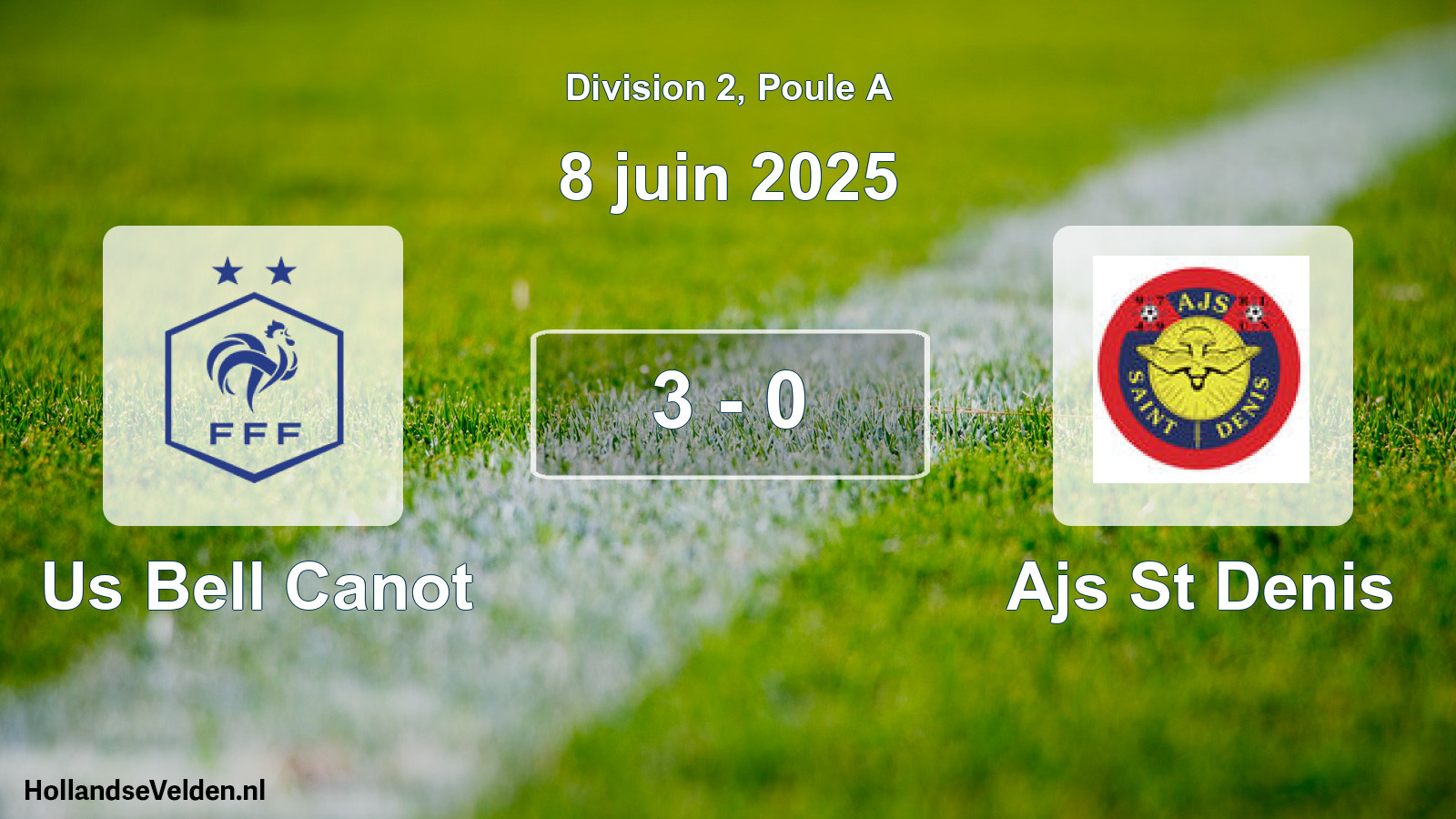 Match joué: Us Bell Canot - Ajs St Denis 3 - 0 (8 juin 2025)