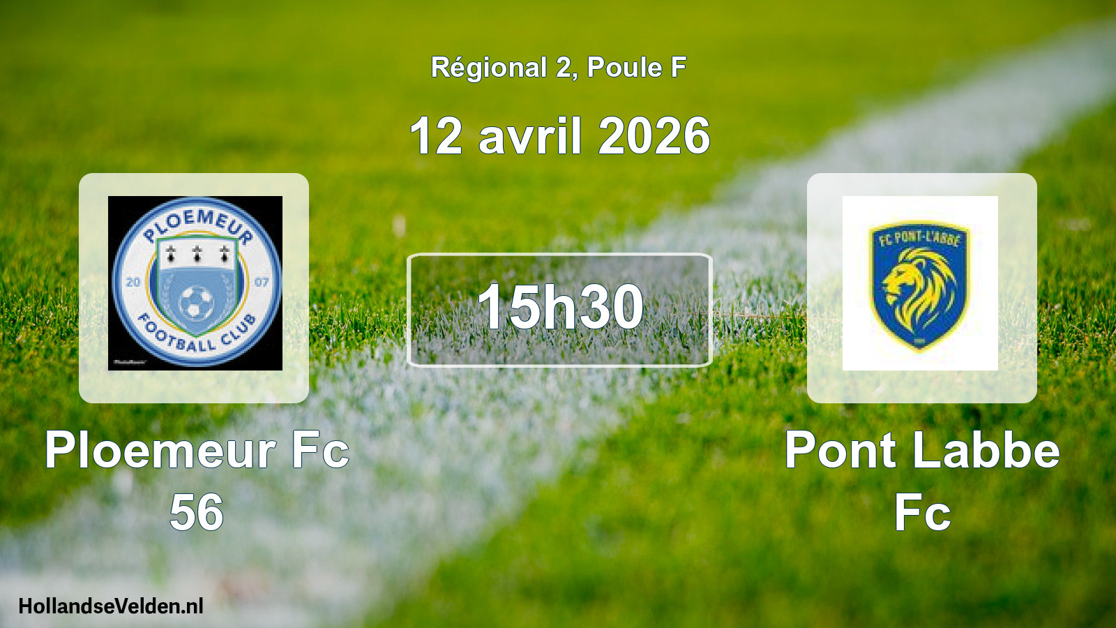 Geplande wedstrijd: Ploemeur Fc 56 - Pont Labbe Fc (12 avril 2026)
